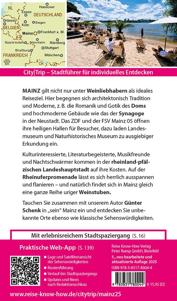 Rückseitencover Reise Know-How CityTrip Mainz