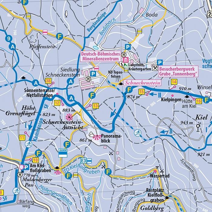 Beispielinhalt (Bild) Kammloipe Schöneck-Johanngeorgenstadt / Krusnohorska lyzarska magistrala