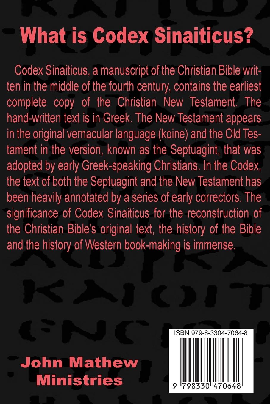 Rückseitencover Codex Sinaiticus