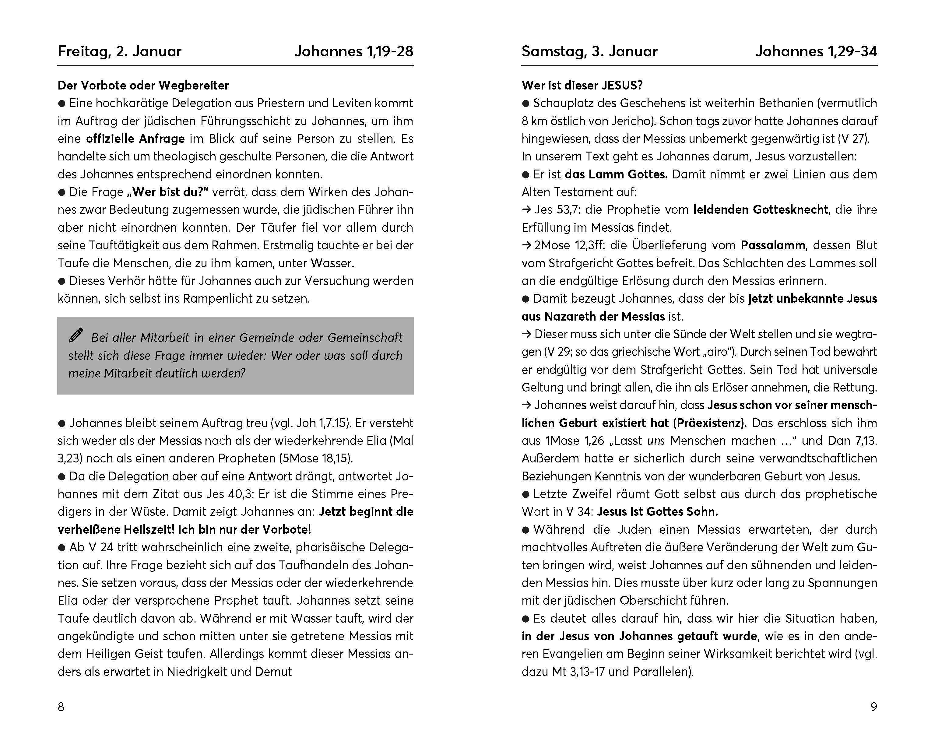 Beispielinhalt (Bild) Bibel für heute 2026