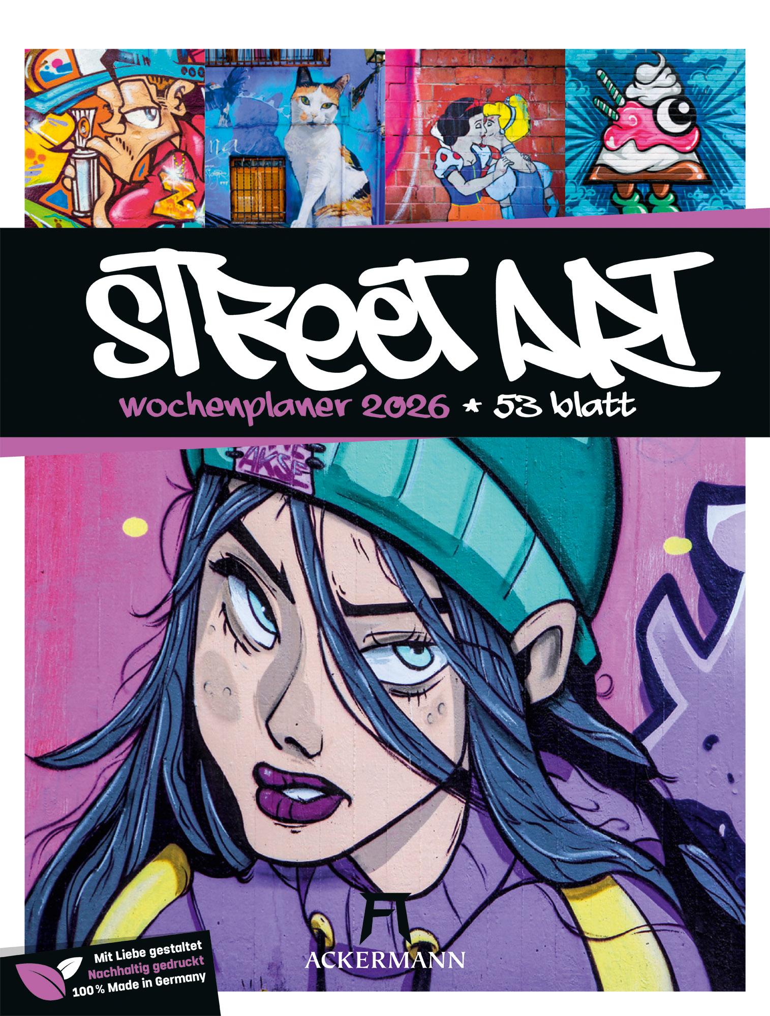 Vorderes Coverbild Street Art Wochenplaner Kalender 2026