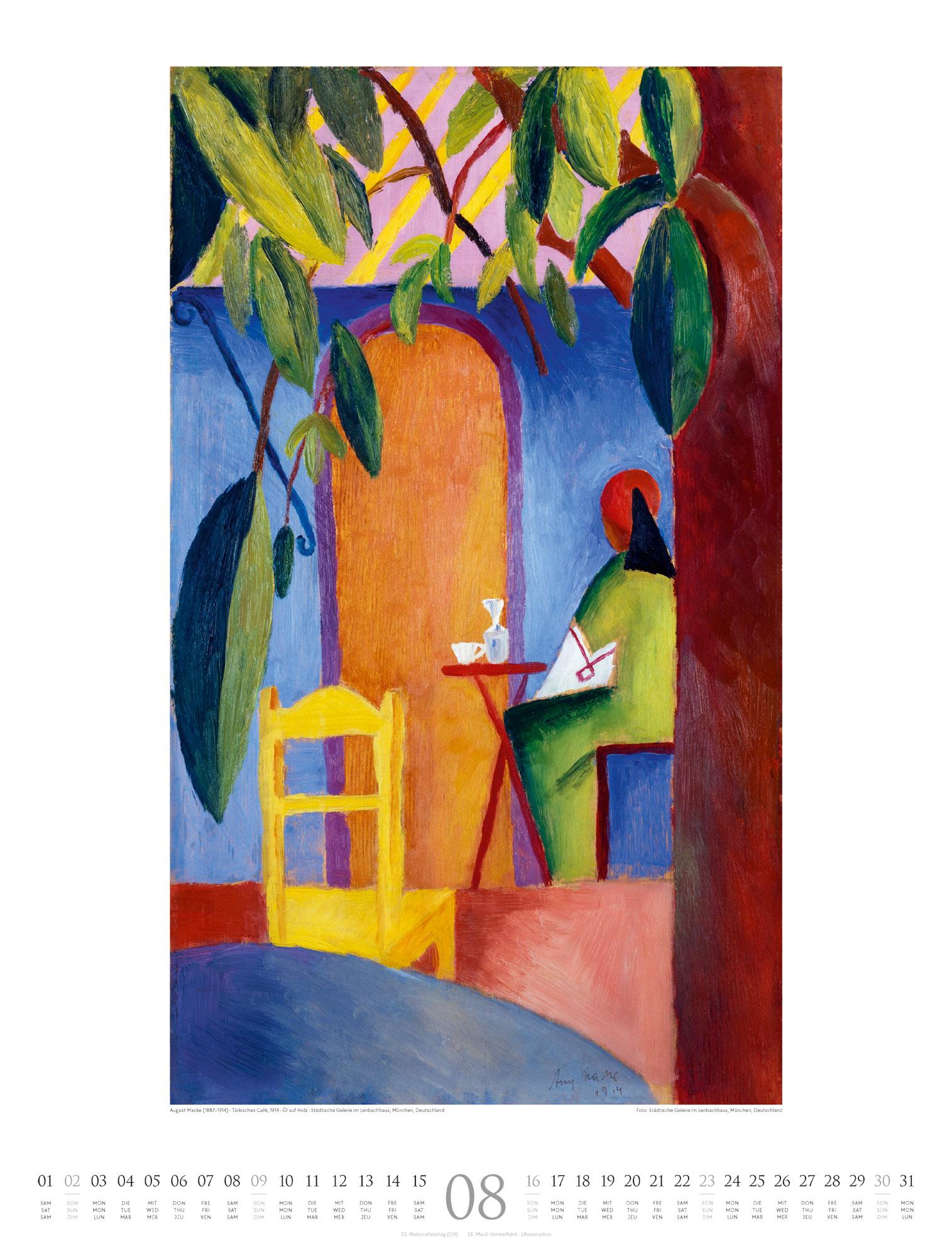Beispielinhalt (Bild) Der Blaue Reiter Kalender 2026 | Aufbruch in die Moderne