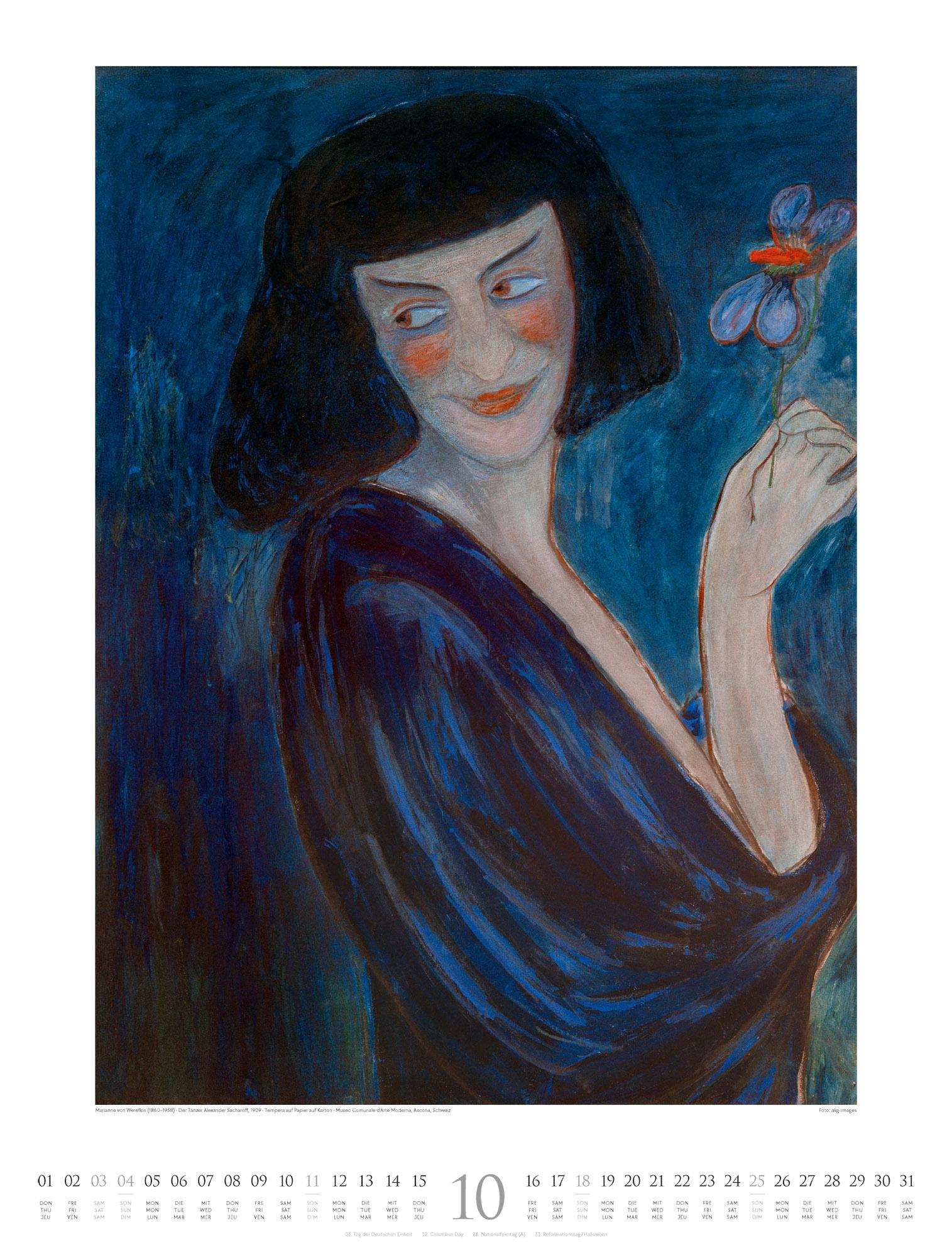 Beispielinhalt (Bild) Der Blaue Reiter Kalender 2026 | Aufbruch in die Moderne