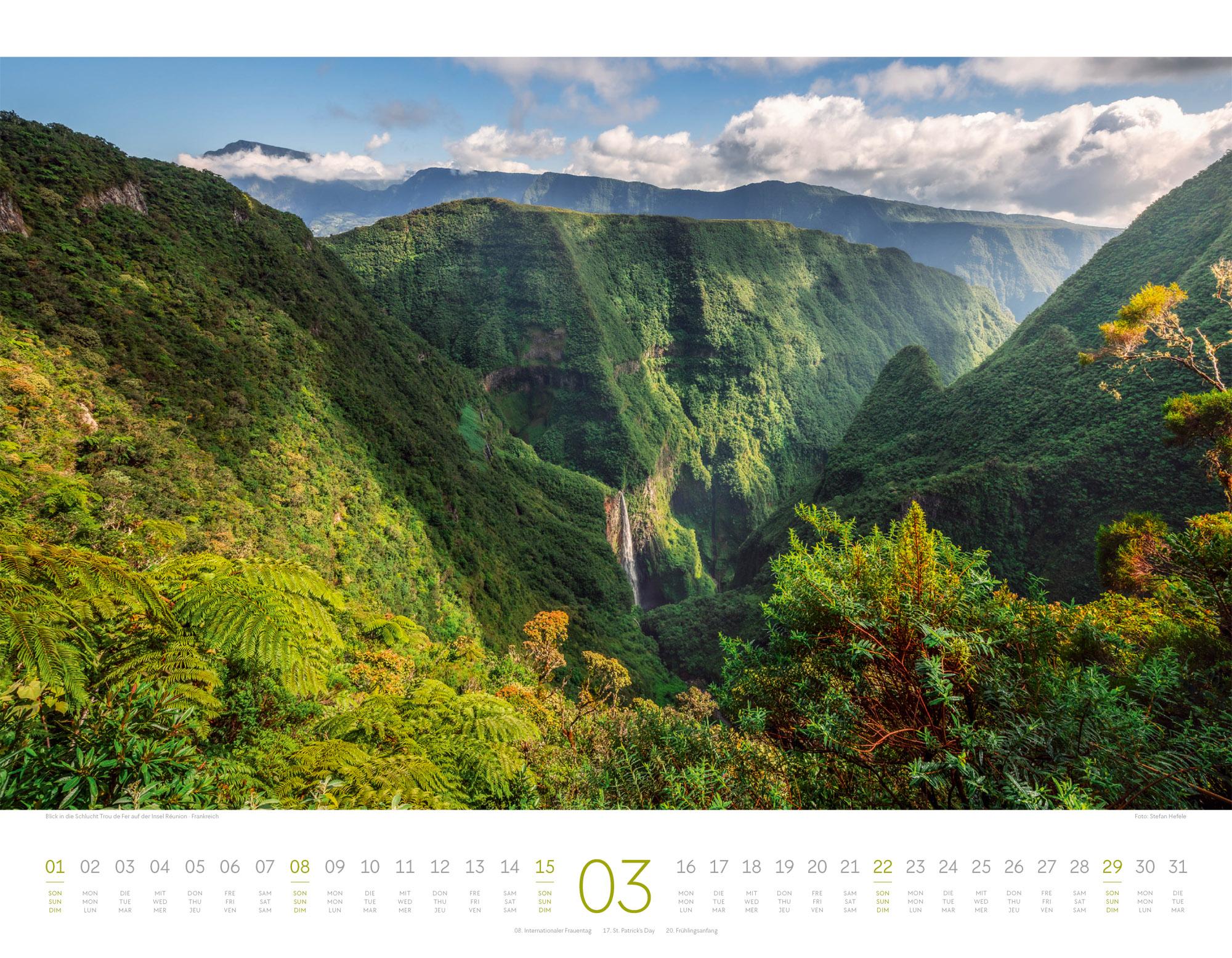 Beispielinhalt (Bild) Geheime Paradiese Kalender 2026
