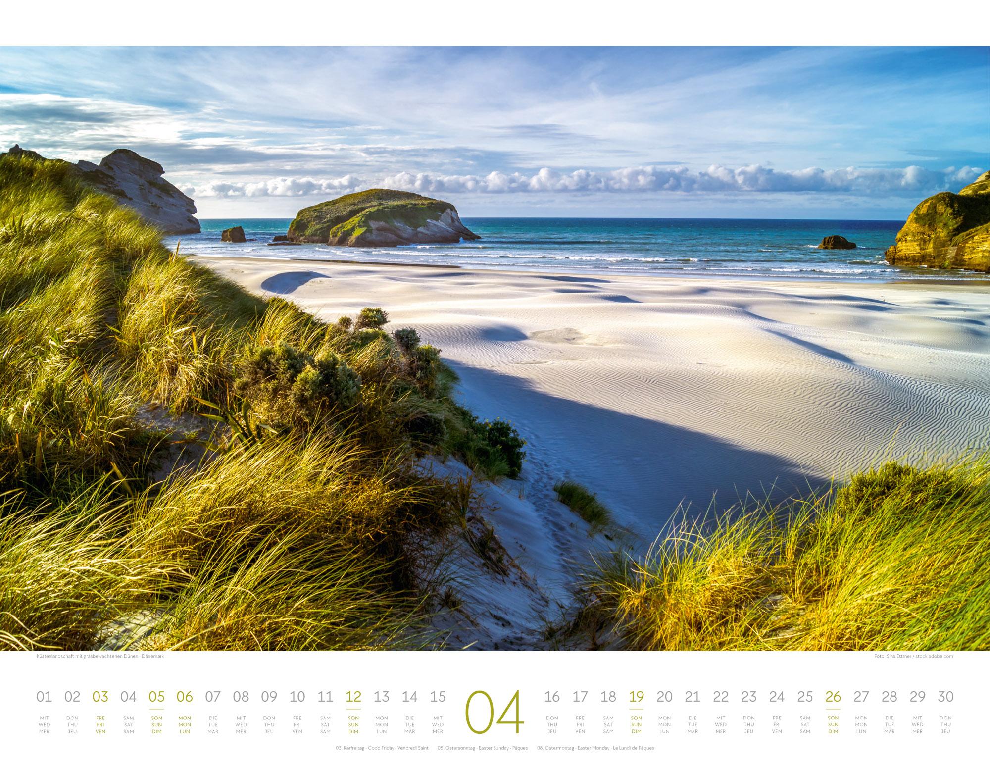 Beispielinhalt (Bild) Geheime Paradiese Kalender 2026