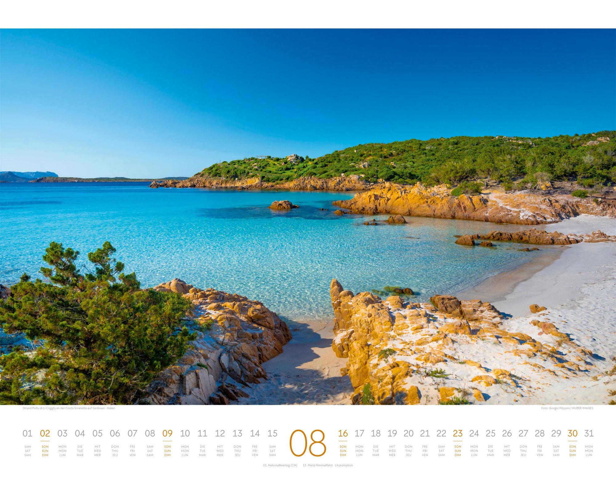 Beispielinhalt (Bild) Geheime Paradiese Kalender 2026
