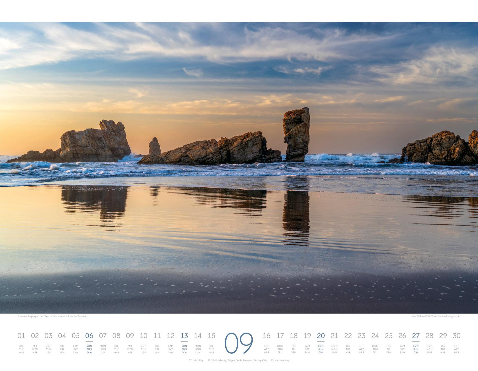 Beispielinhalt (Bild) Geheime Paradiese Kalender 2026