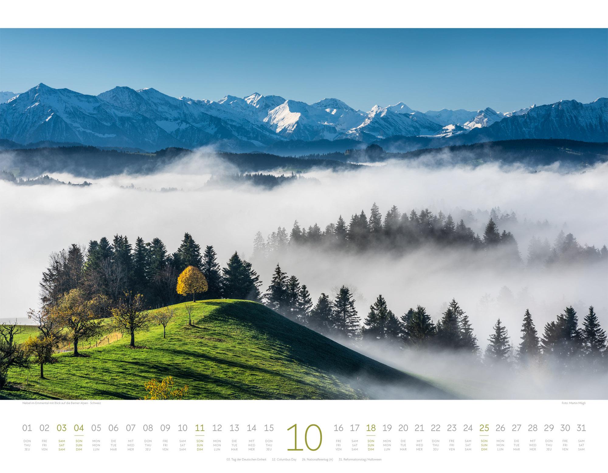 Beispielinhalt (Bild) Geheime Paradiese Kalender 2026
