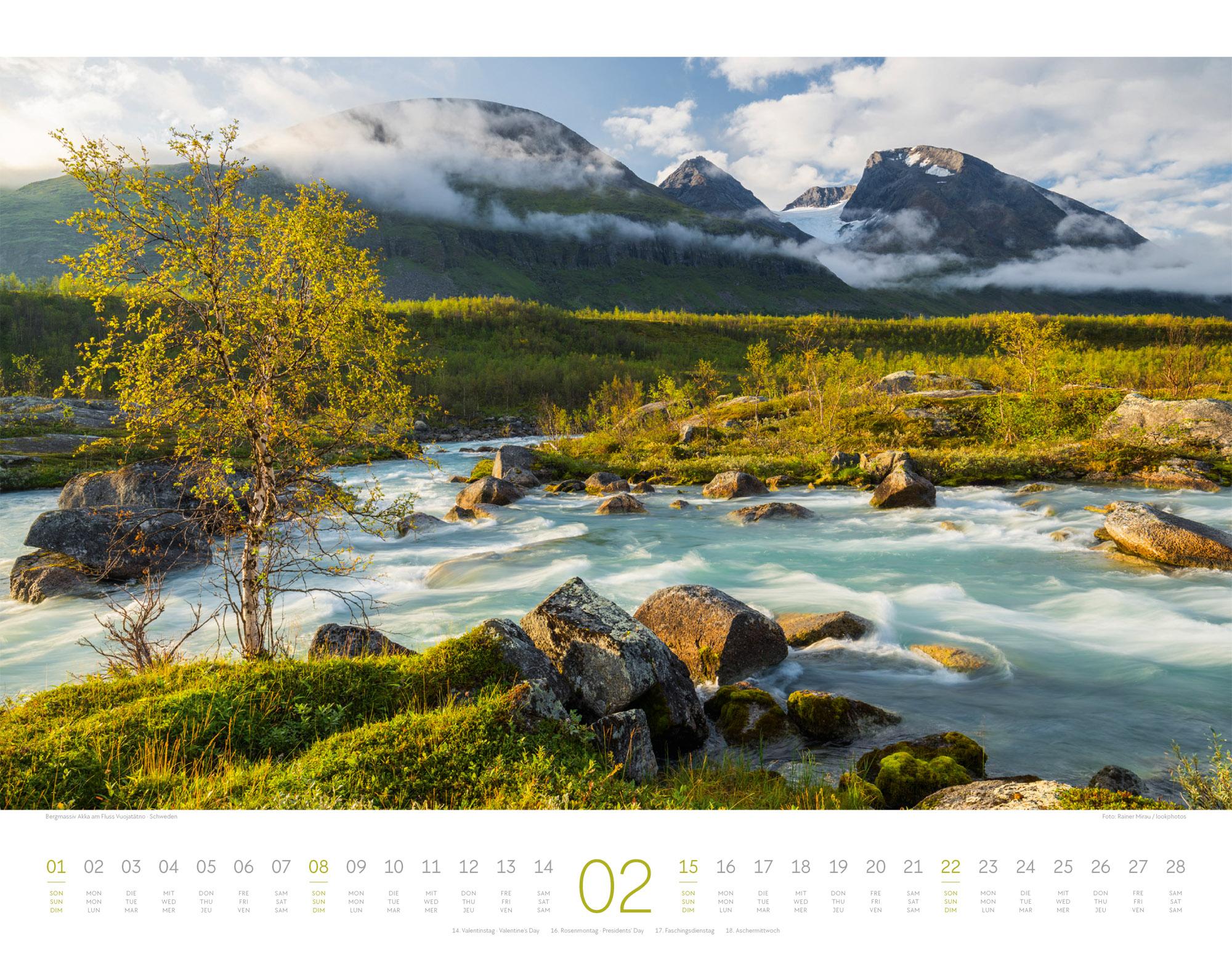 Beispielinhalt (Bild) Geheime Paradiese Kalender 2026