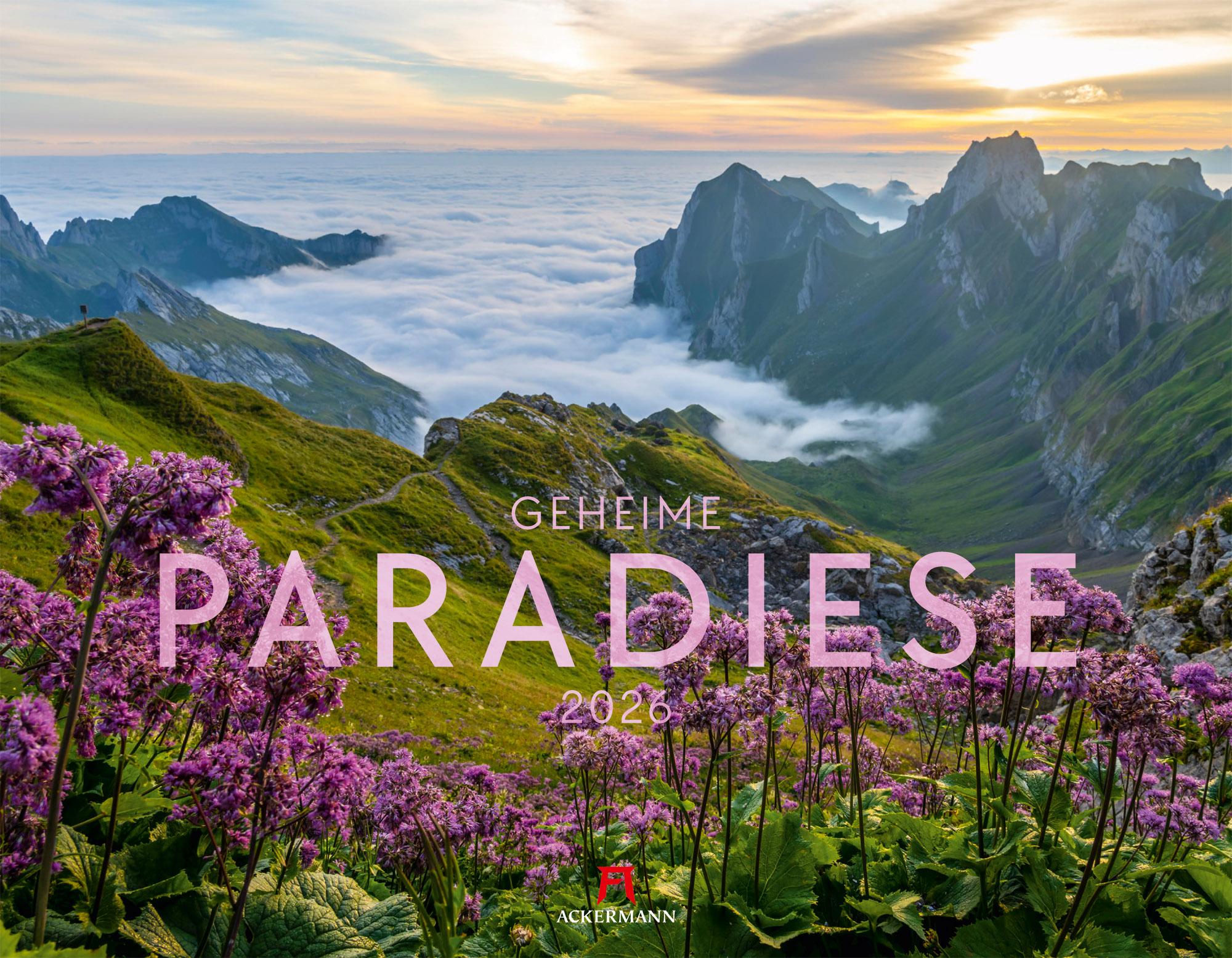 Vorderes Coverbild Geheime Paradiese Kalender 2026