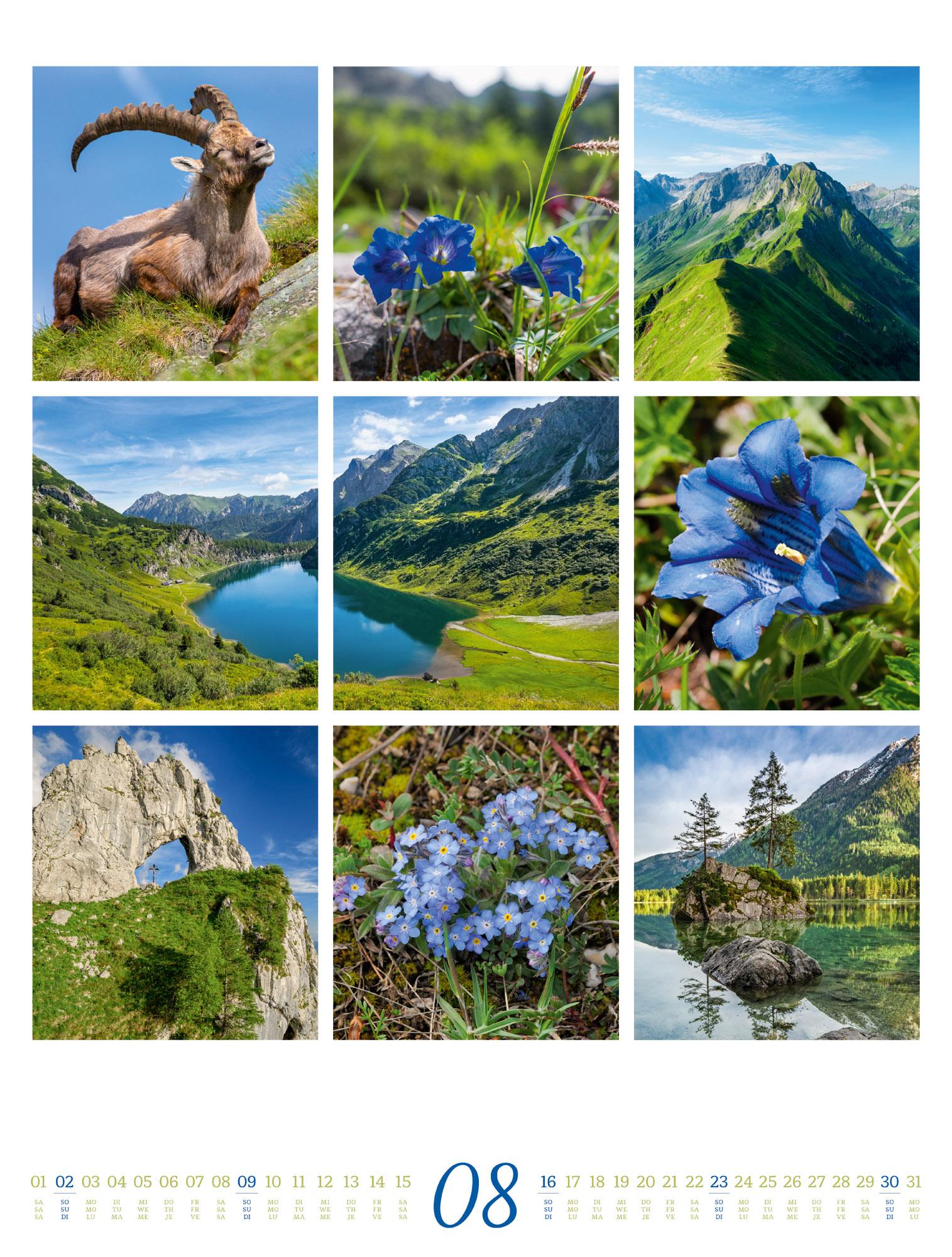 Beispielinhalt (Bild) Inspiration Natur Kalender 2026