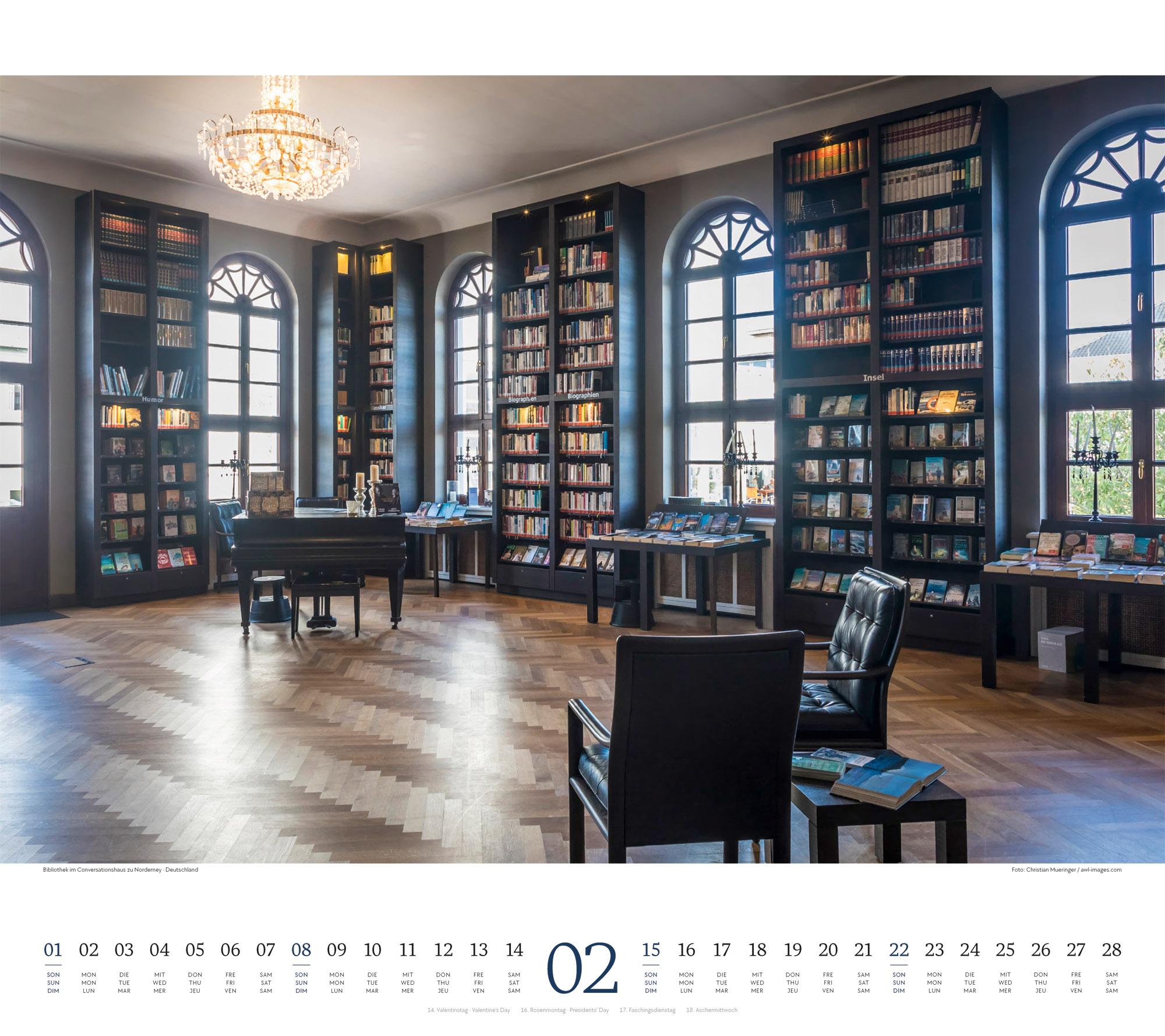 Beispielinhalt (Bild) Welt der Bücher Kalender 2026
