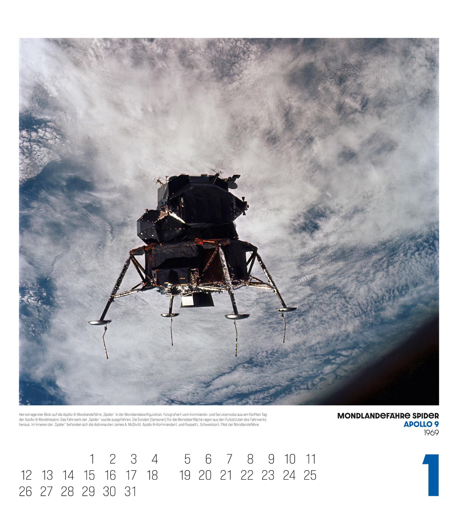 Beispielinhalt (Bild) The Apollo Archives Kalender 2026