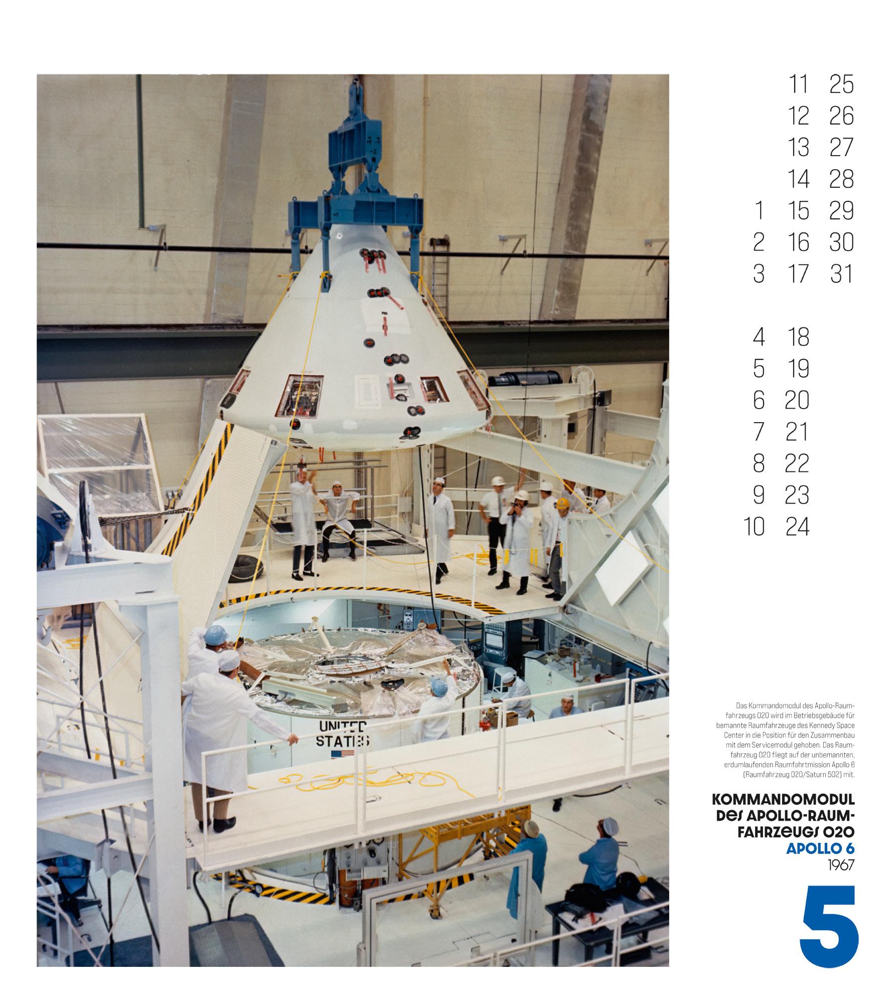 Beispielinhalt (Bild) The Apollo Archives Kalender 2026