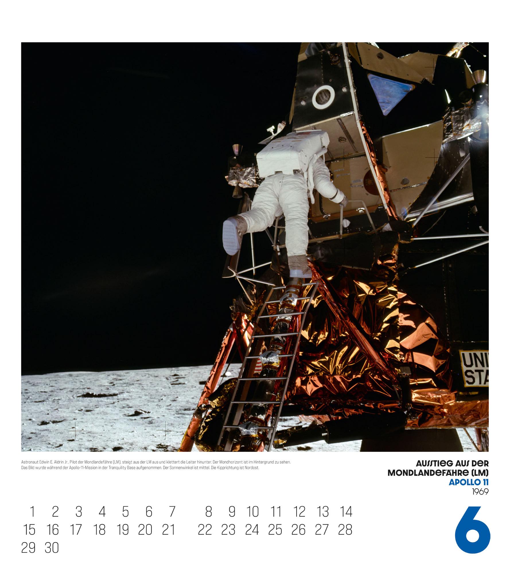Beispielinhalt (Bild) The Apollo Archives Kalender 2026