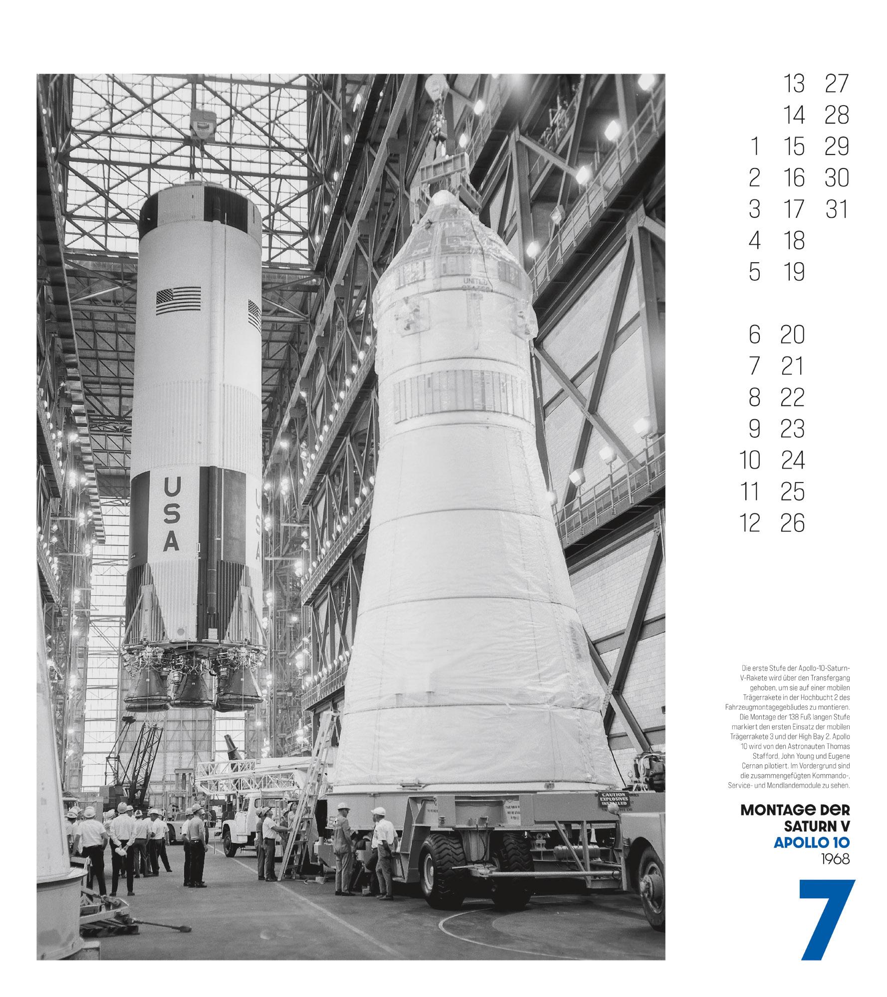 Beispielinhalt (Bild) The Apollo Archives Kalender 2026