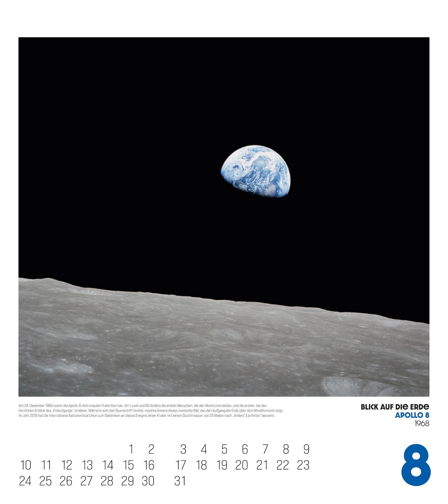 Beispielinhalt (Bild) The Apollo Archives Kalender 2026