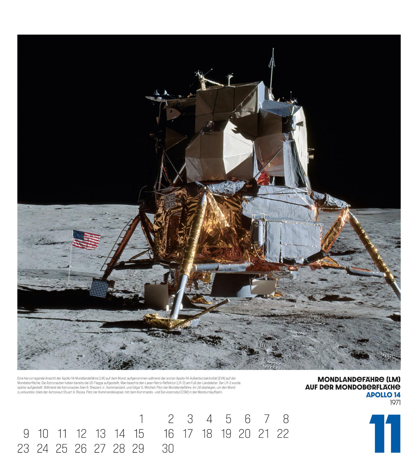 Beispielinhalt (Bild) The Apollo Archives Kalender 2026