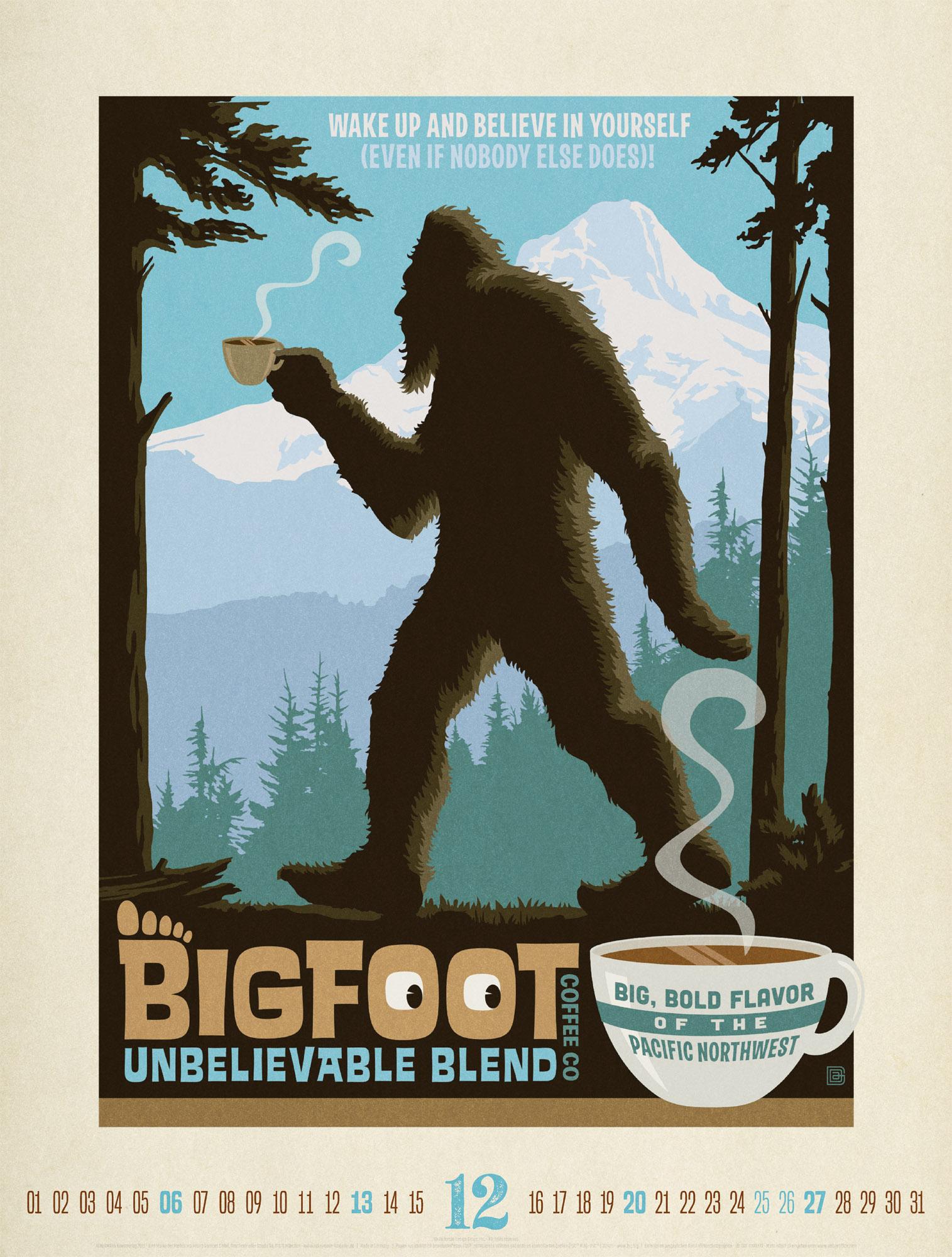 Beispielinhalt (Bild) Coffee Time Kaffee-Plakate-Kalender 2026