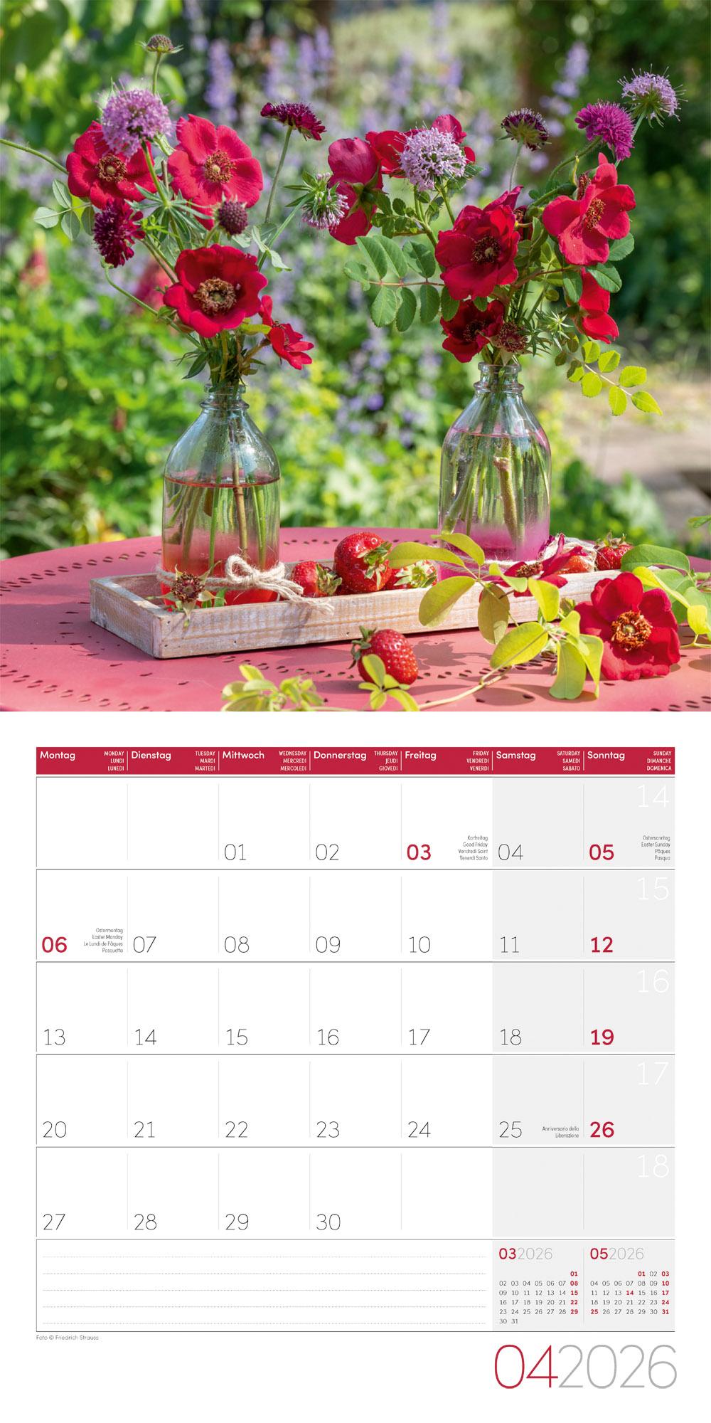 Beispielinhalt (Bild) Blumenzauber Broschürenkalender 2026 - 30x30 - Art12