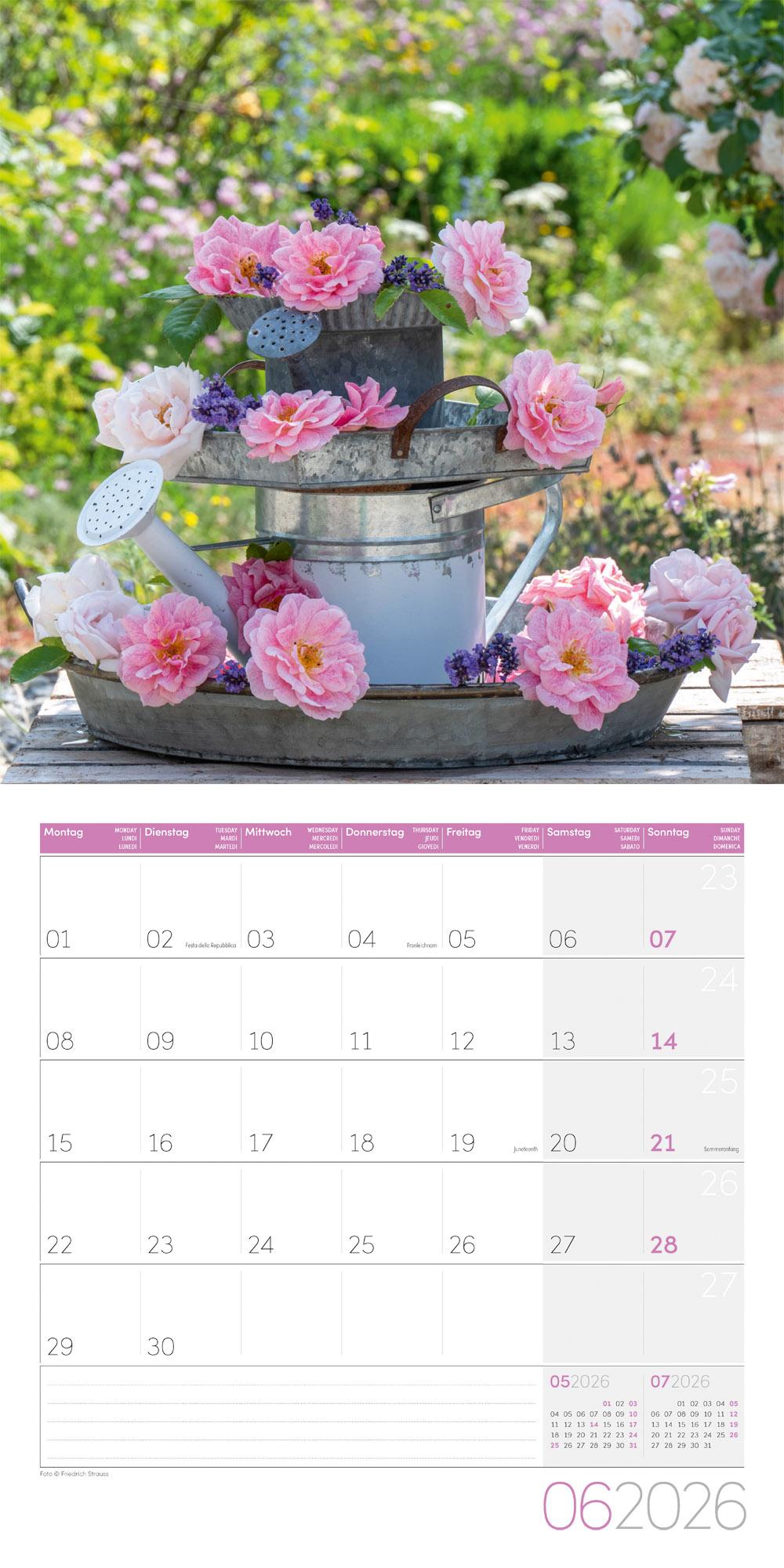 Beispielinhalt (Bild) Blumenzauber Broschürenkalender 2026 - 30x30 - Art12