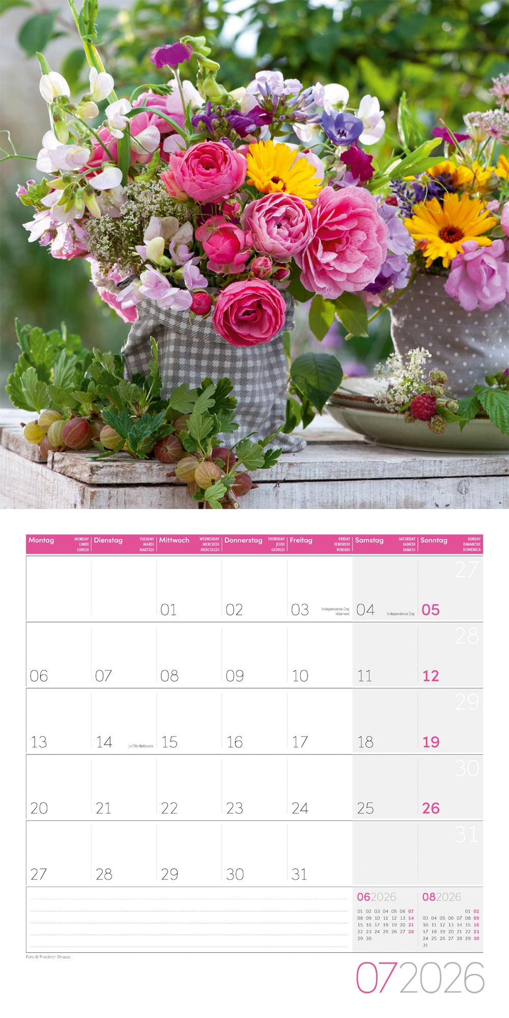 Beispielinhalt (Bild) Blumenzauber Broschürenkalender 2026 - 30x30 - Art12