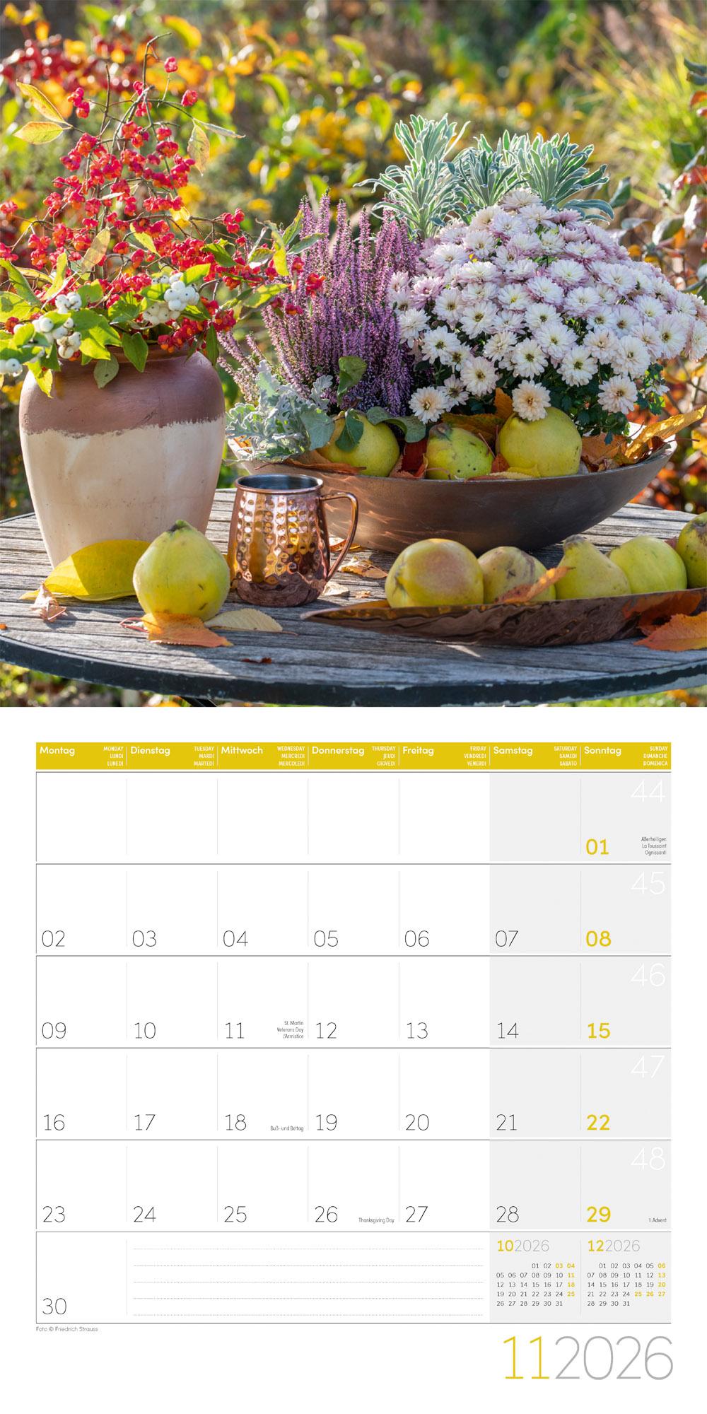 Beispielinhalt (Bild) Blumenzauber Broschürenkalender 2026 - 30x30 - Art12