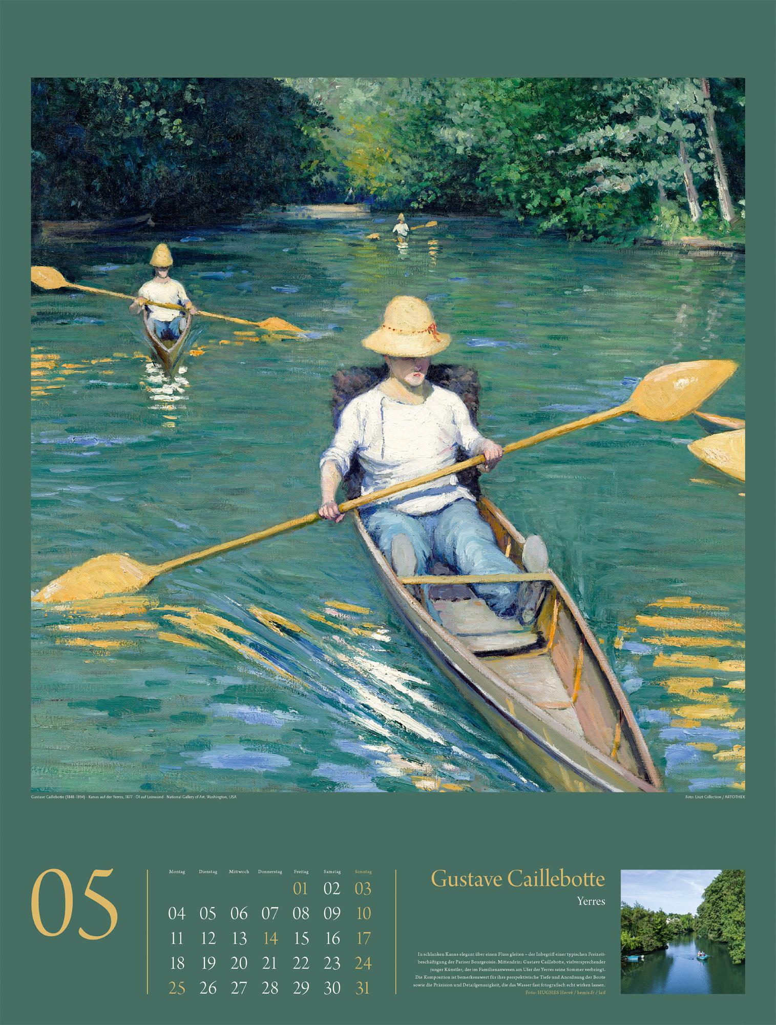 Beispielinhalt (Bild) KunstGeschichten Kalender 2026 | Meisterwerke und die Orte ihrer Inspiration