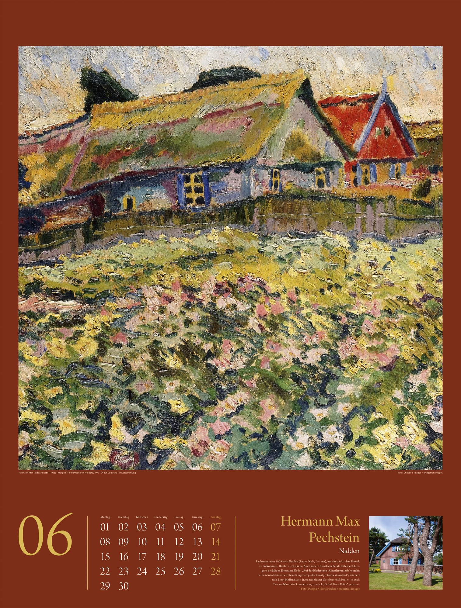 Beispielinhalt (Bild) KunstGeschichten Kalender 2026 | Meisterwerke und die Orte ihrer Inspiration