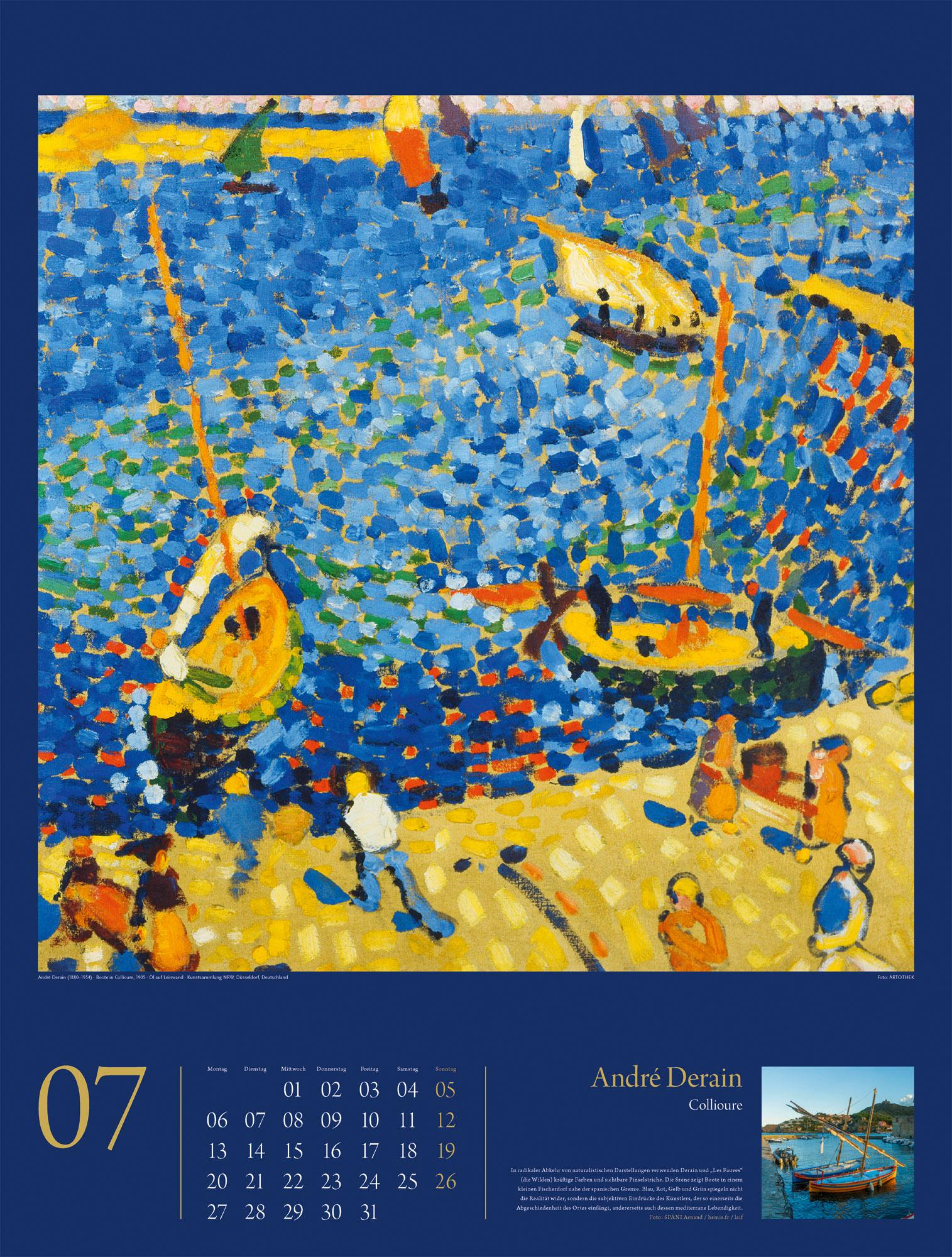 Beispielinhalt (Bild) KunstGeschichten Kalender 2026 | Meisterwerke und die Orte ihrer Inspiration