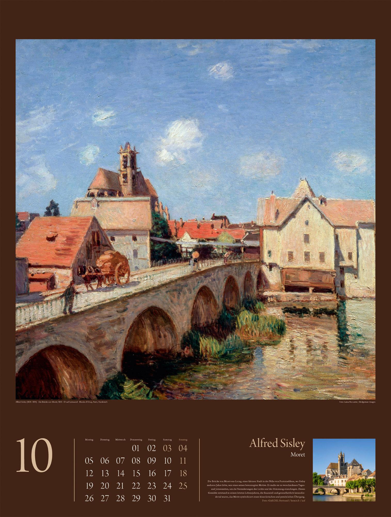 Beispielinhalt (Bild) KunstGeschichten Kalender 2026 | Meisterwerke und die Orte ihrer Inspiration