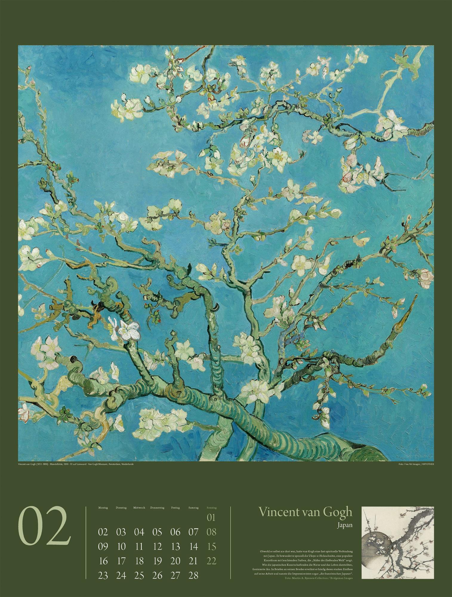 Beispielinhalt (Bild) KunstGeschichten Kalender 2026 | Meisterwerke und die Orte ihrer Inspiration