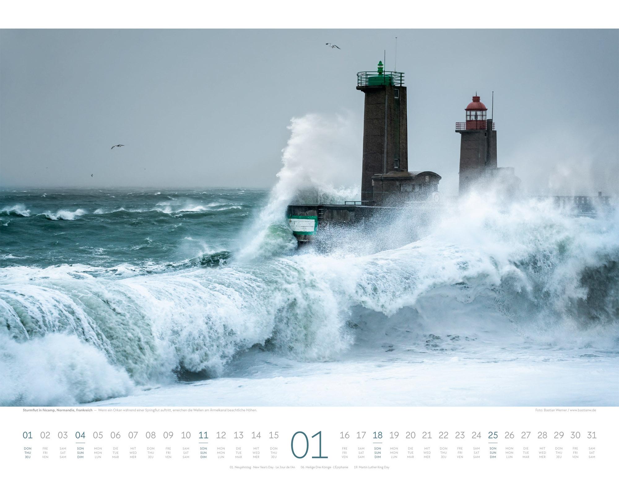 Beispielinhalt (Bild) Naturkräfte Kalender 2026 | Wetterphänomene und Naturgewalten