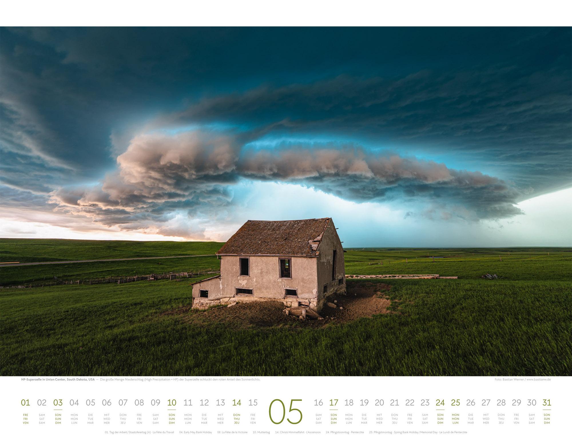 Beispielinhalt (Bild) Naturkräfte Kalender 2026 | Wetterphänomene und Naturgewalten