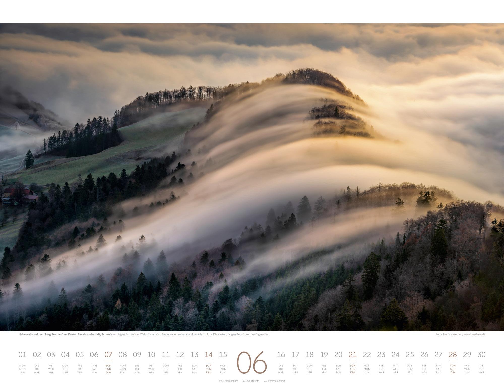 Beispielinhalt (Bild) Naturkräfte Kalender 2026 | Wetterphänomene und Naturgewalten