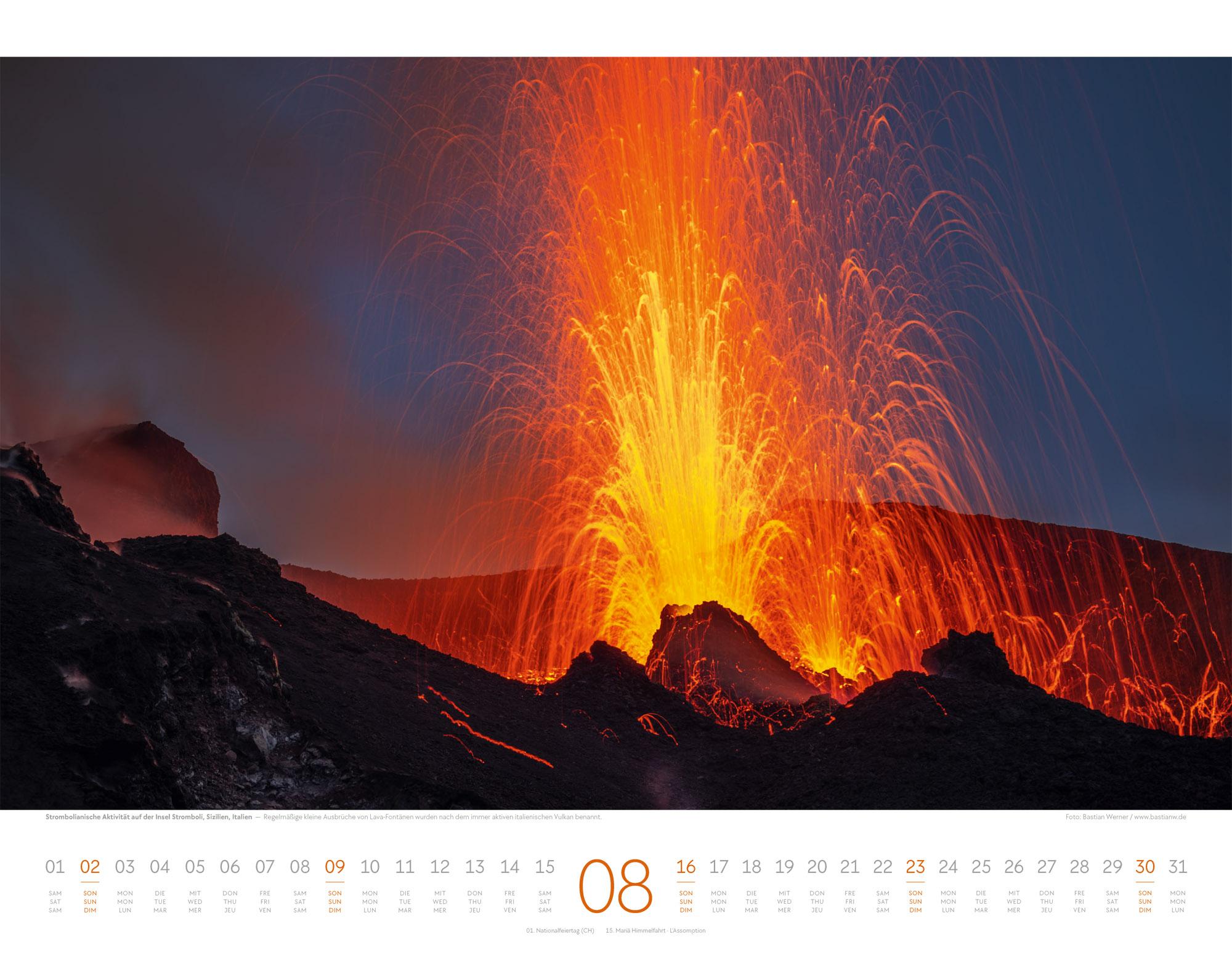 Beispielinhalt (Bild) Naturkräfte Kalender 2026 | Wetterphänomene und Naturgewalten