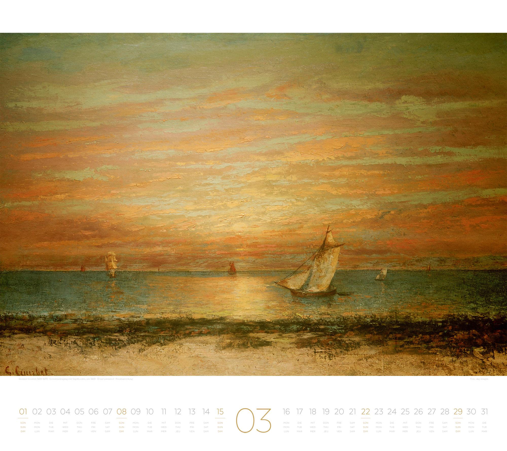 Beispielinhalt (Bild) Die Kunst der Stille Kalender 2026