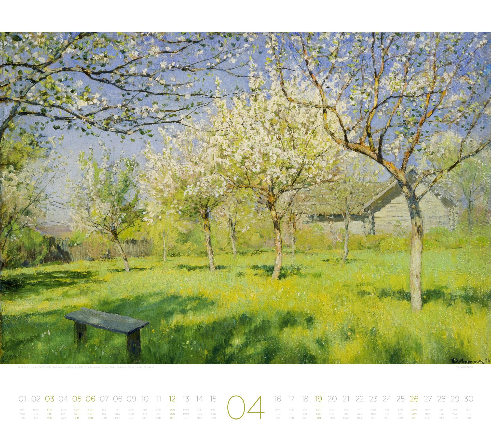 Beispielinhalt (Bild) Die Kunst der Stille Kalender 2026