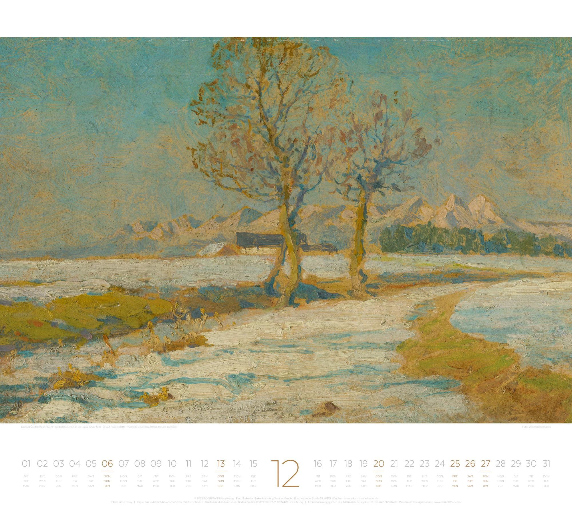 Beispielinhalt (Bild) Die Kunst der Stille Kalender 2026