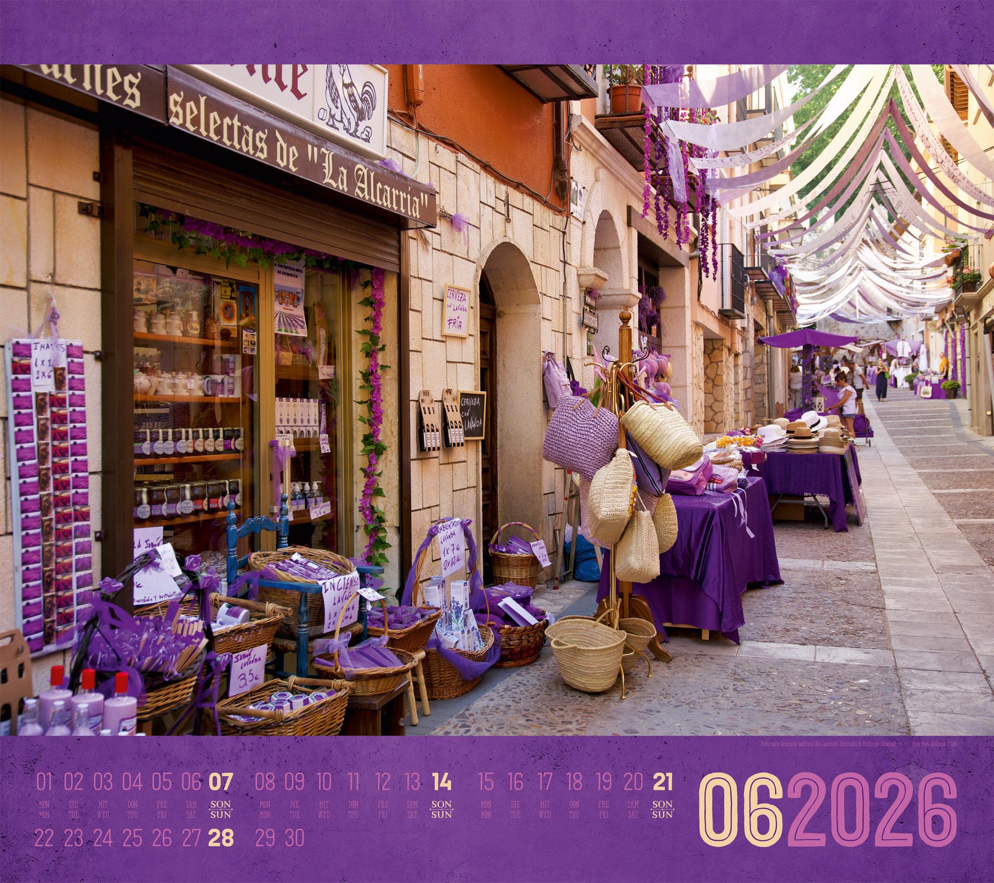 Beispielinhalt (Bild) World of Food Kalender 2026 | Kulinarische Weltreise