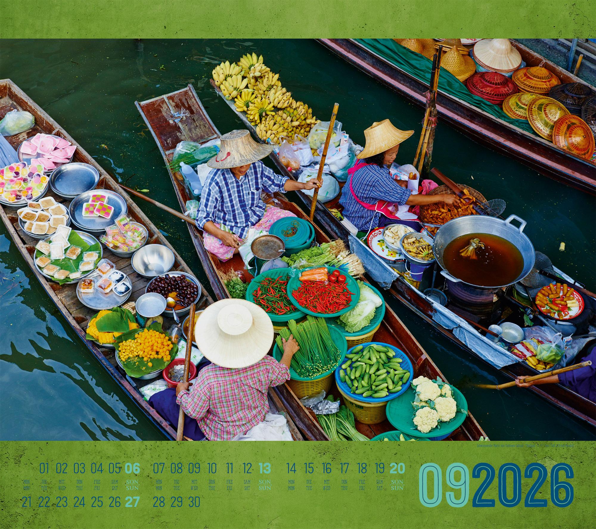 Beispielinhalt (Bild) World of Food Kalender 2026 | Kulinarische Weltreise