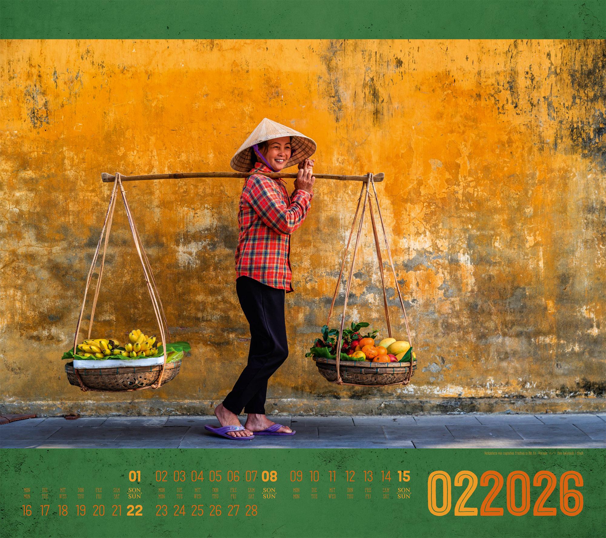 Beispielinhalt (Bild) World of Food Kalender 2026 | Kulinarische Weltreise