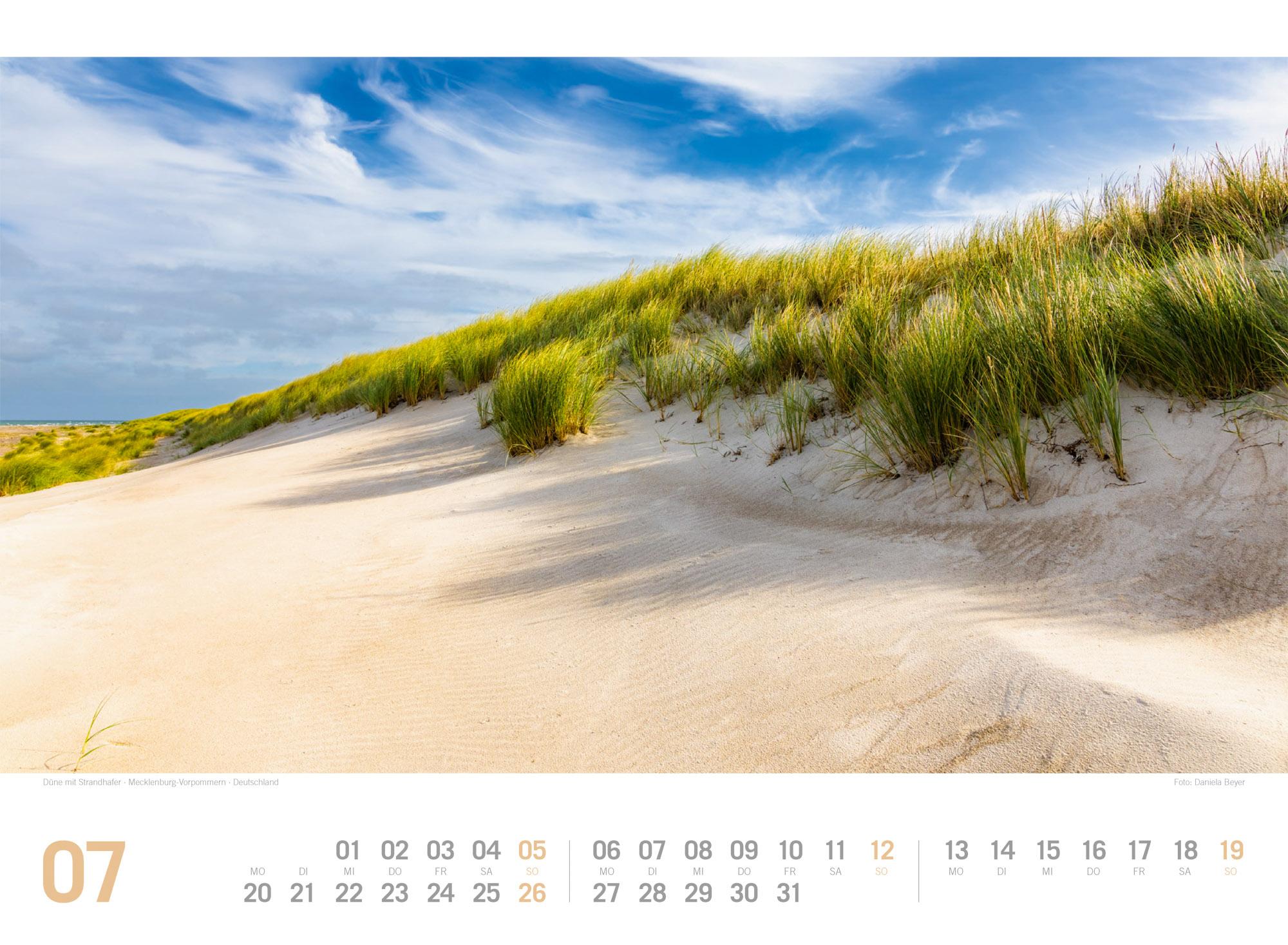Beispielinhalt (Bild) Ostsee ReiseLust Kalender 2026 | von Flensburg bis nach Usedom