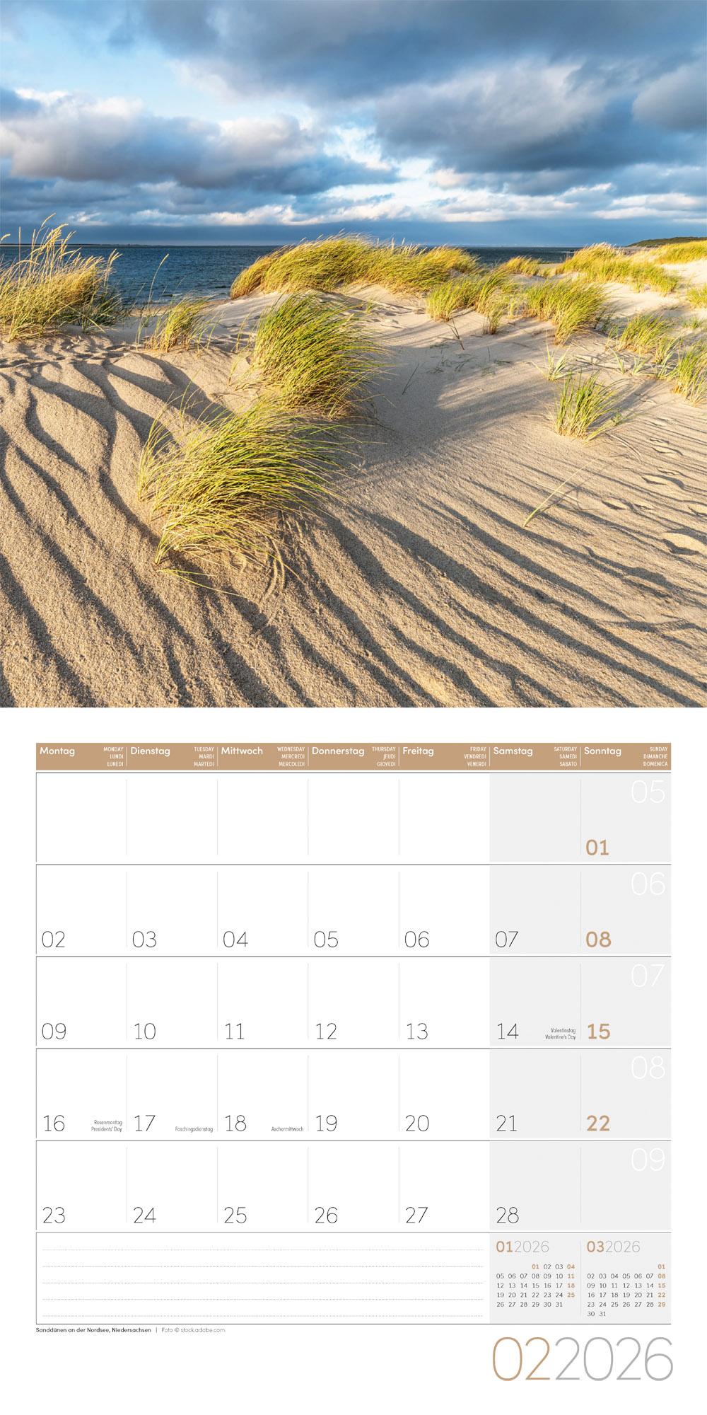 Beispielinhalt (Bild) Naturwunder Deutschland Broschürenkalender 2026 - 30x30 - Art12