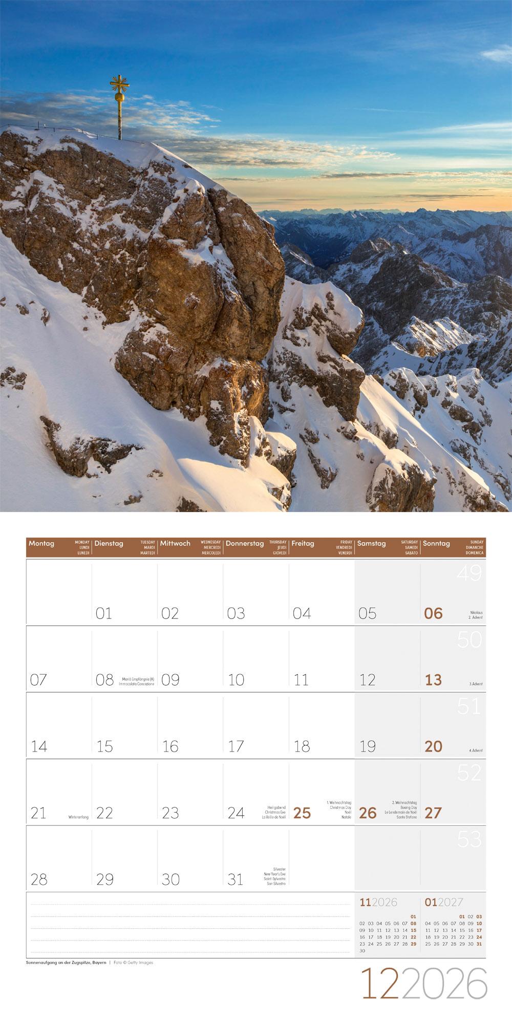 Beispielinhalt (Bild) Naturwunder Deutschland Broschürenkalender 2026 - 30x30 - Art12