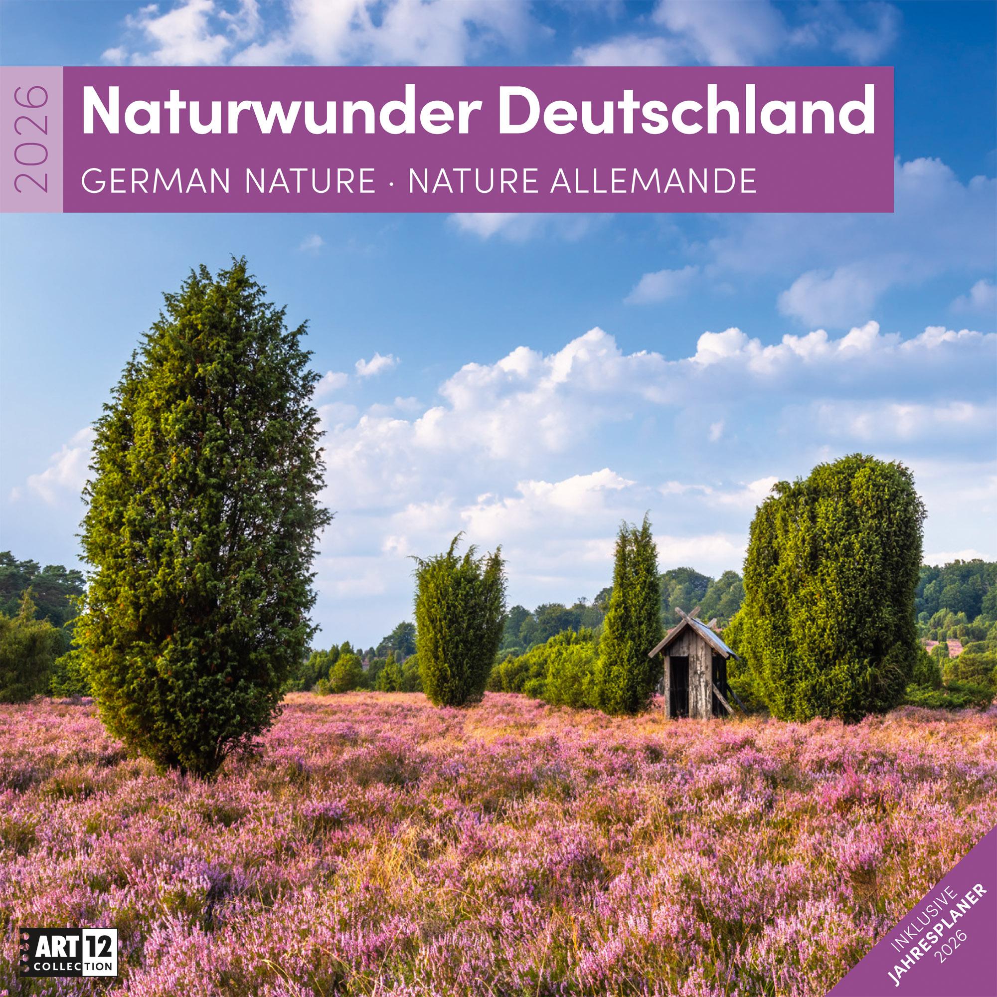 Vorderes Coverbild Naturwunder Deutschland Broschürenkalender 2026 - 30x30 - Art12
