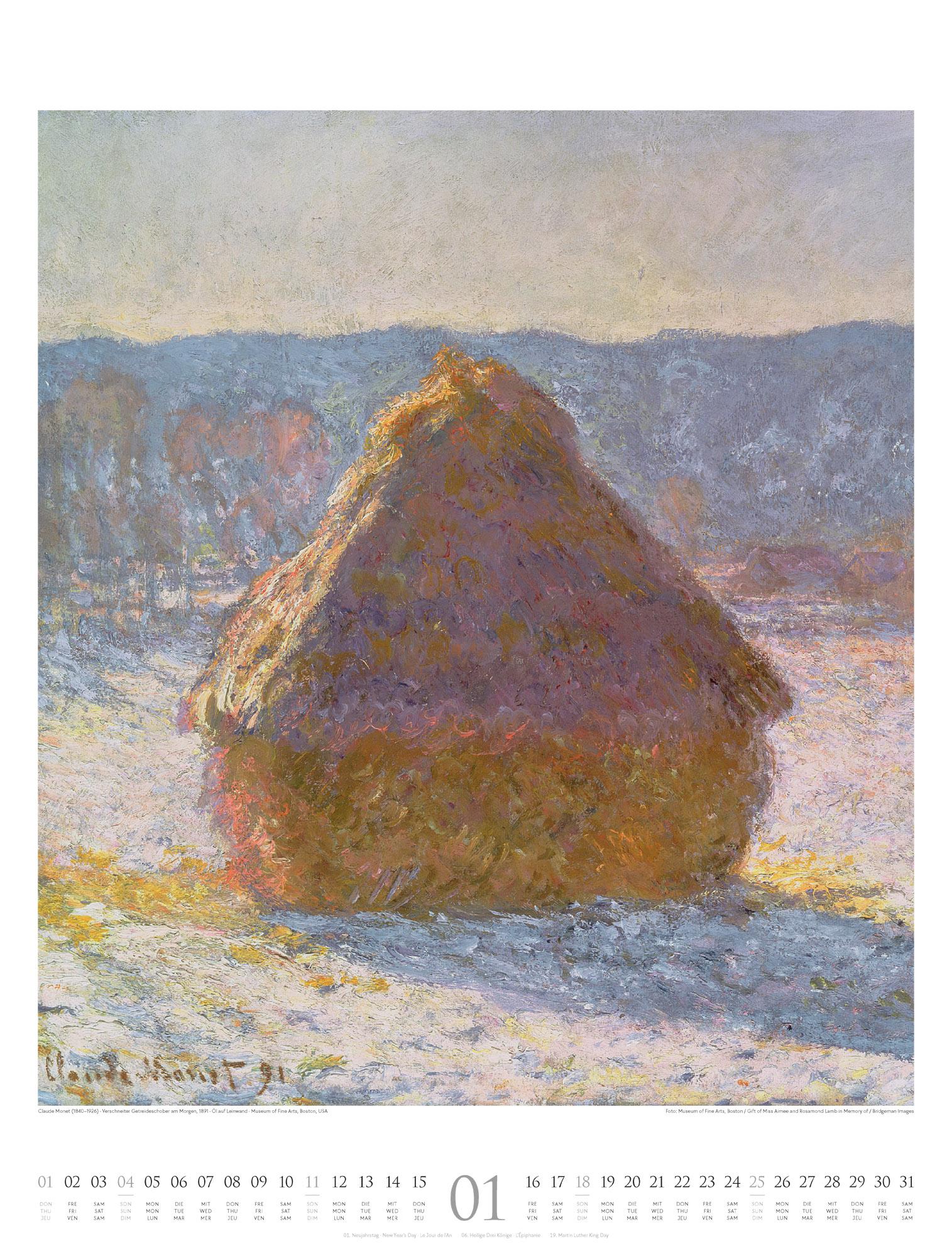 Beispielinhalt (Bild) Claude Monet Kalender 2026 | Wasser und Licht