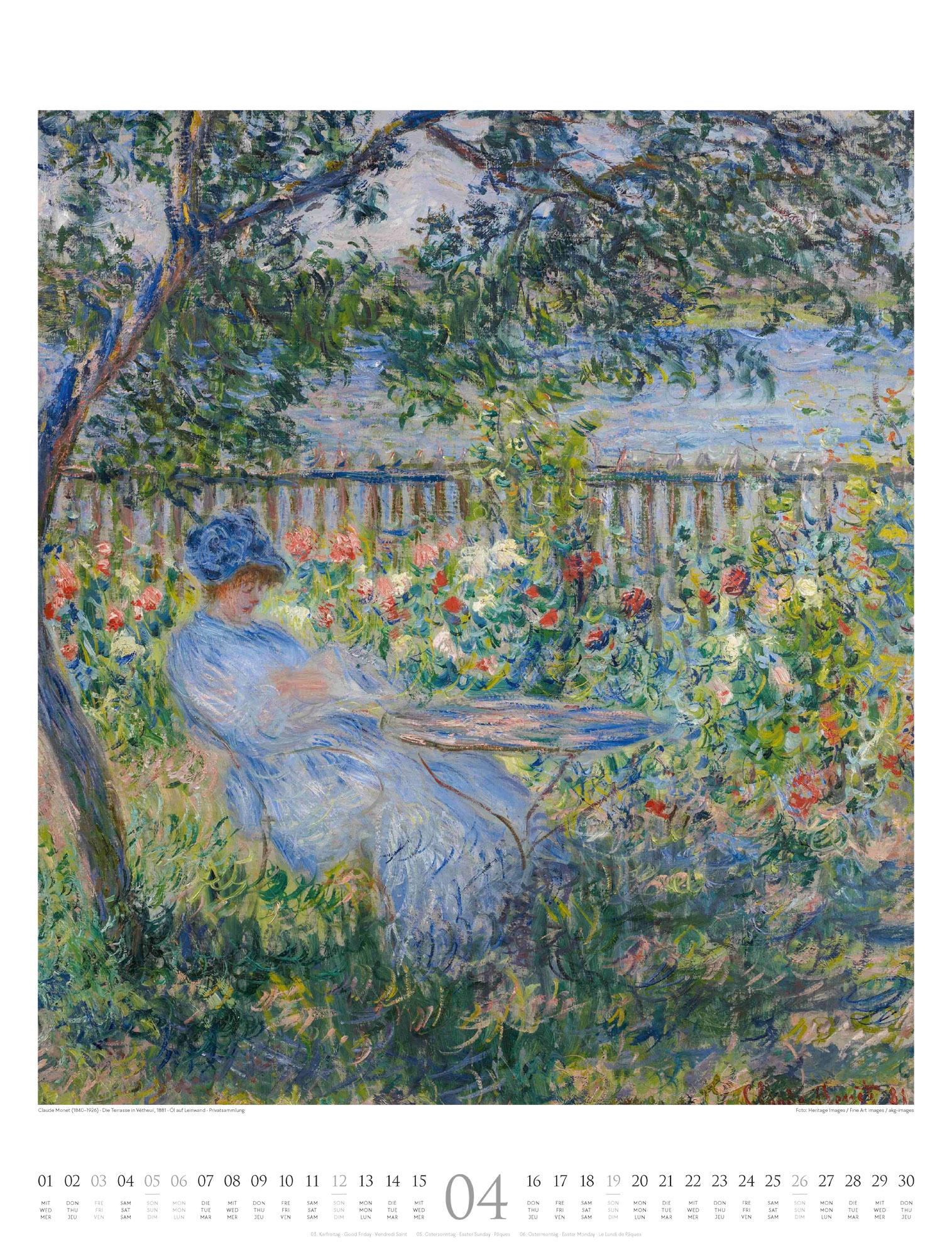 Beispielinhalt (Bild) Claude Monet Kalender 2026 | Wasser und Licht