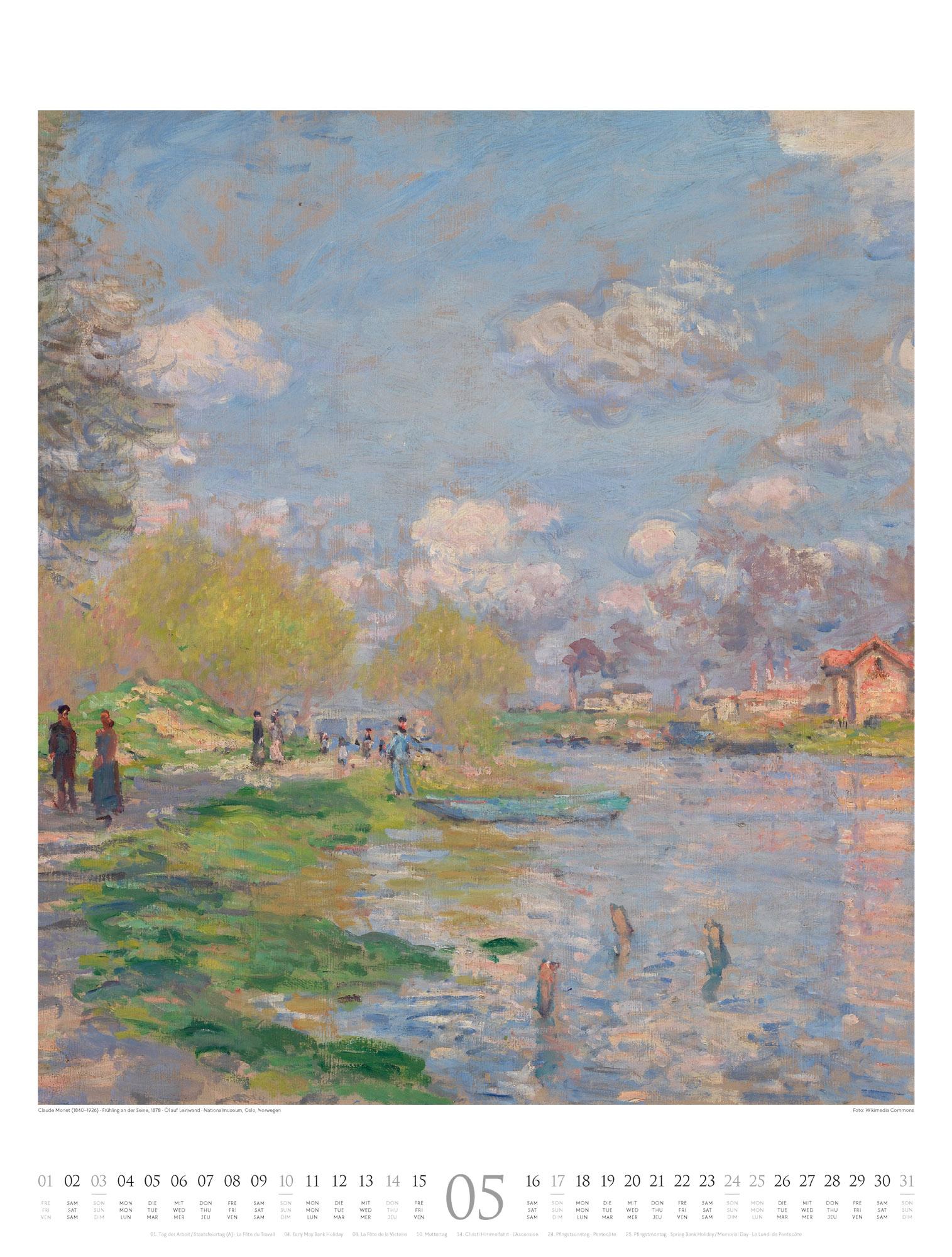 Beispielinhalt (Bild) Claude Monet Kalender 2026 | Wasser und Licht