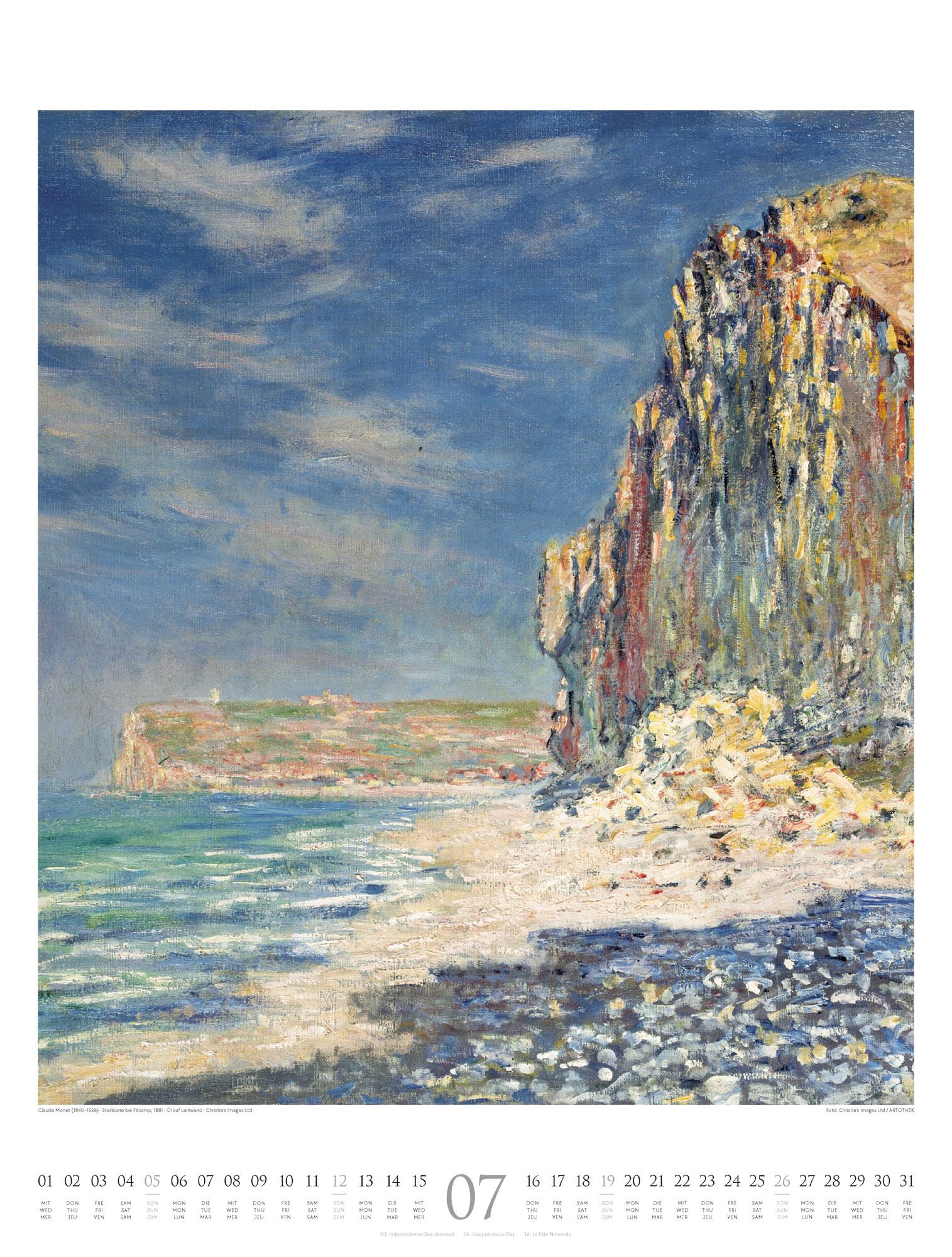Beispielinhalt (Bild) Claude Monet Kalender 2026 | Wasser und Licht